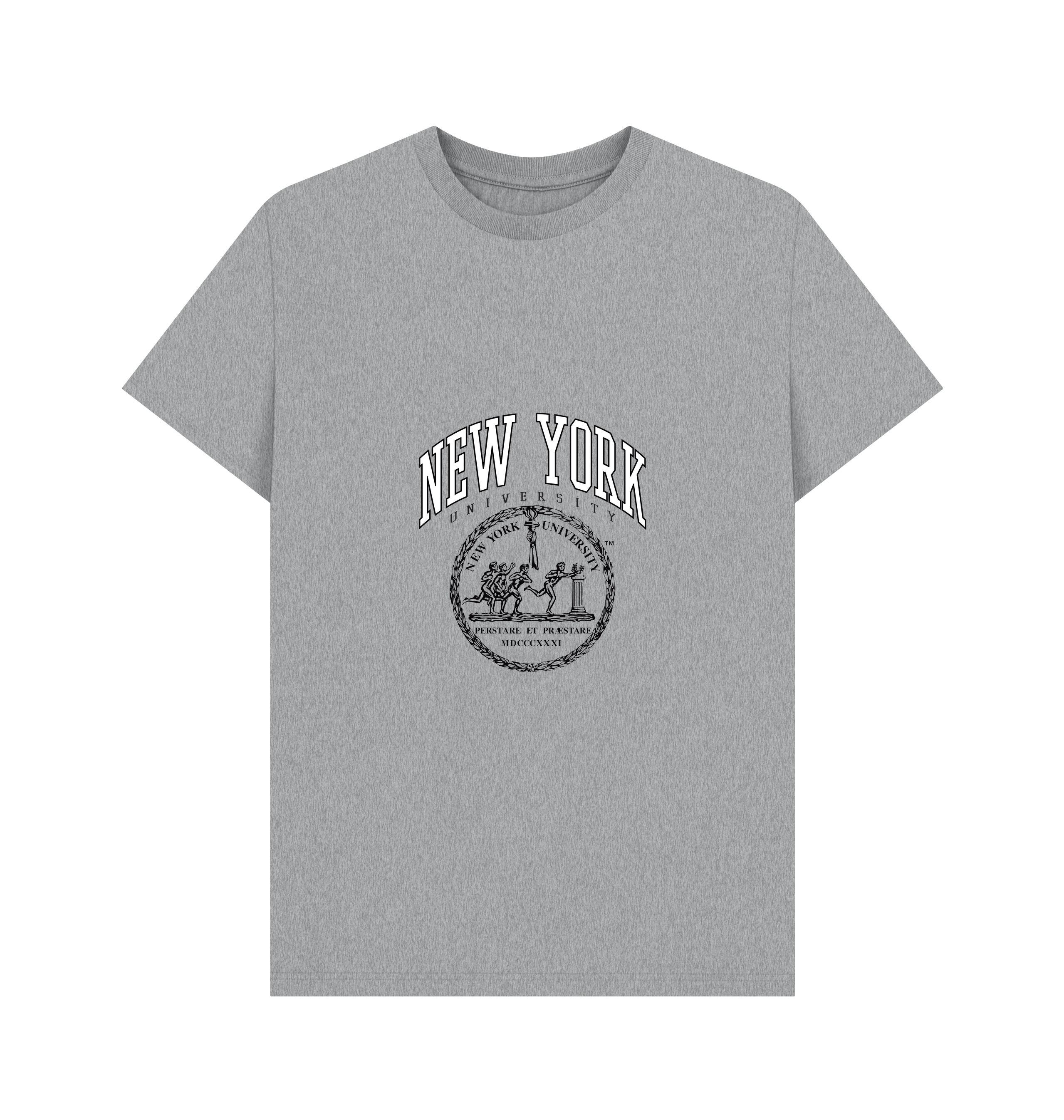 Athletic Grey Printed T-shirt