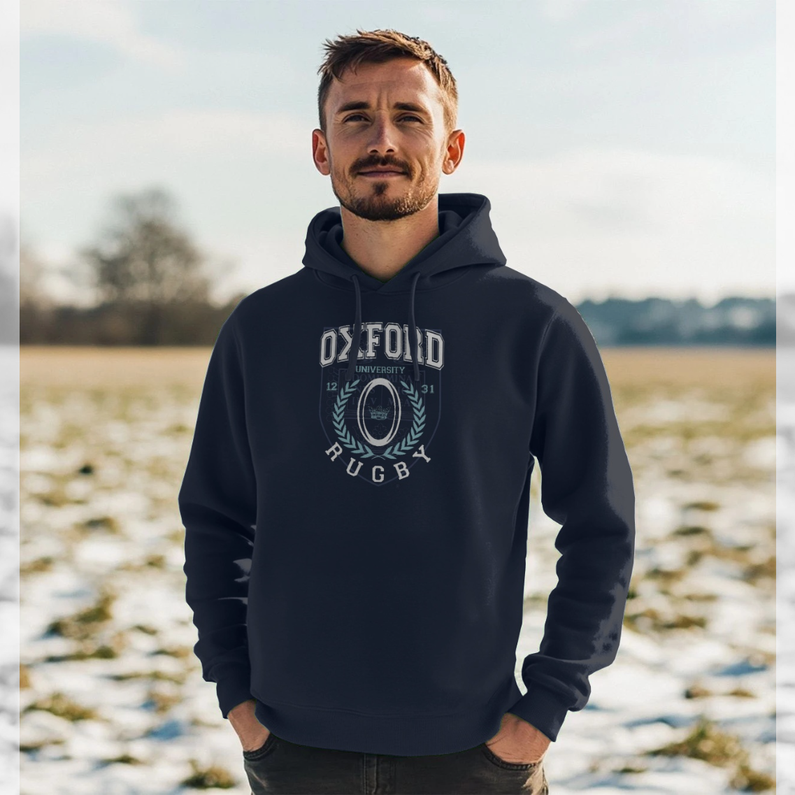 Oxford University Rugby Navy Hoodie