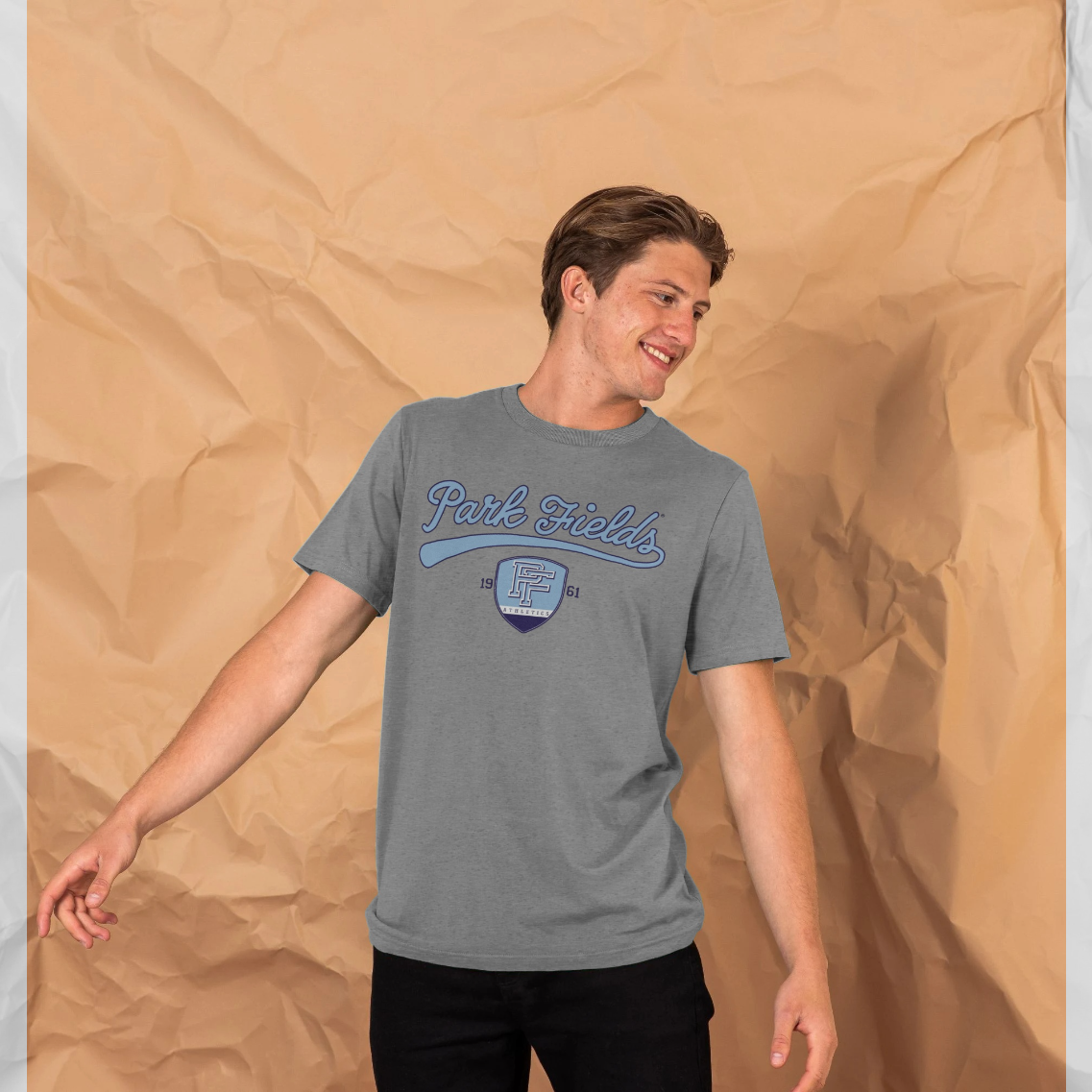 Park Fields Shield Heather Grey T-Shirt