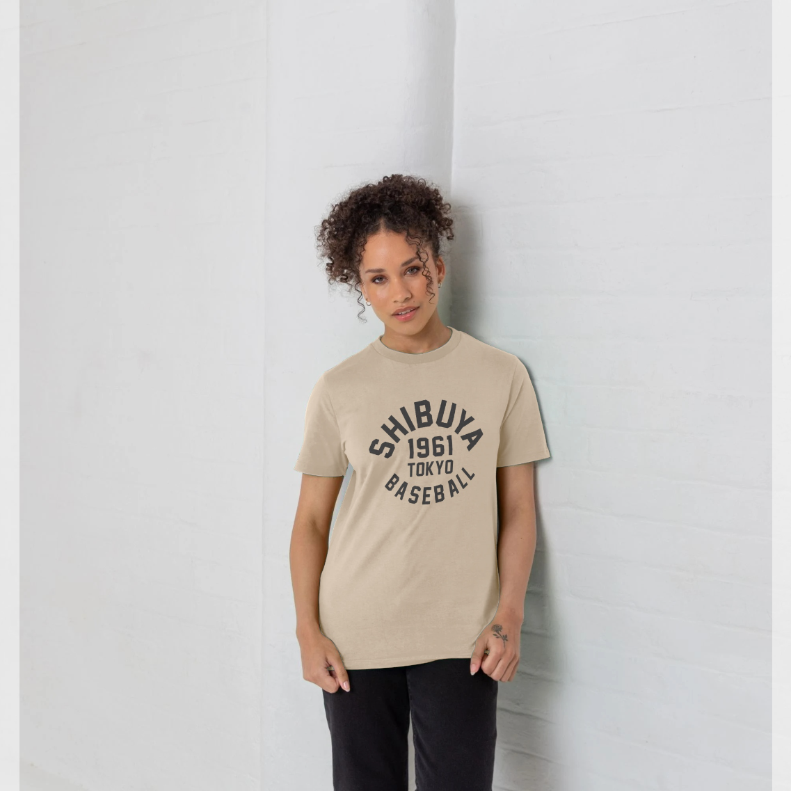 Park Fields Shibuya Baseball Varsity Graphic Cream T-Shirt