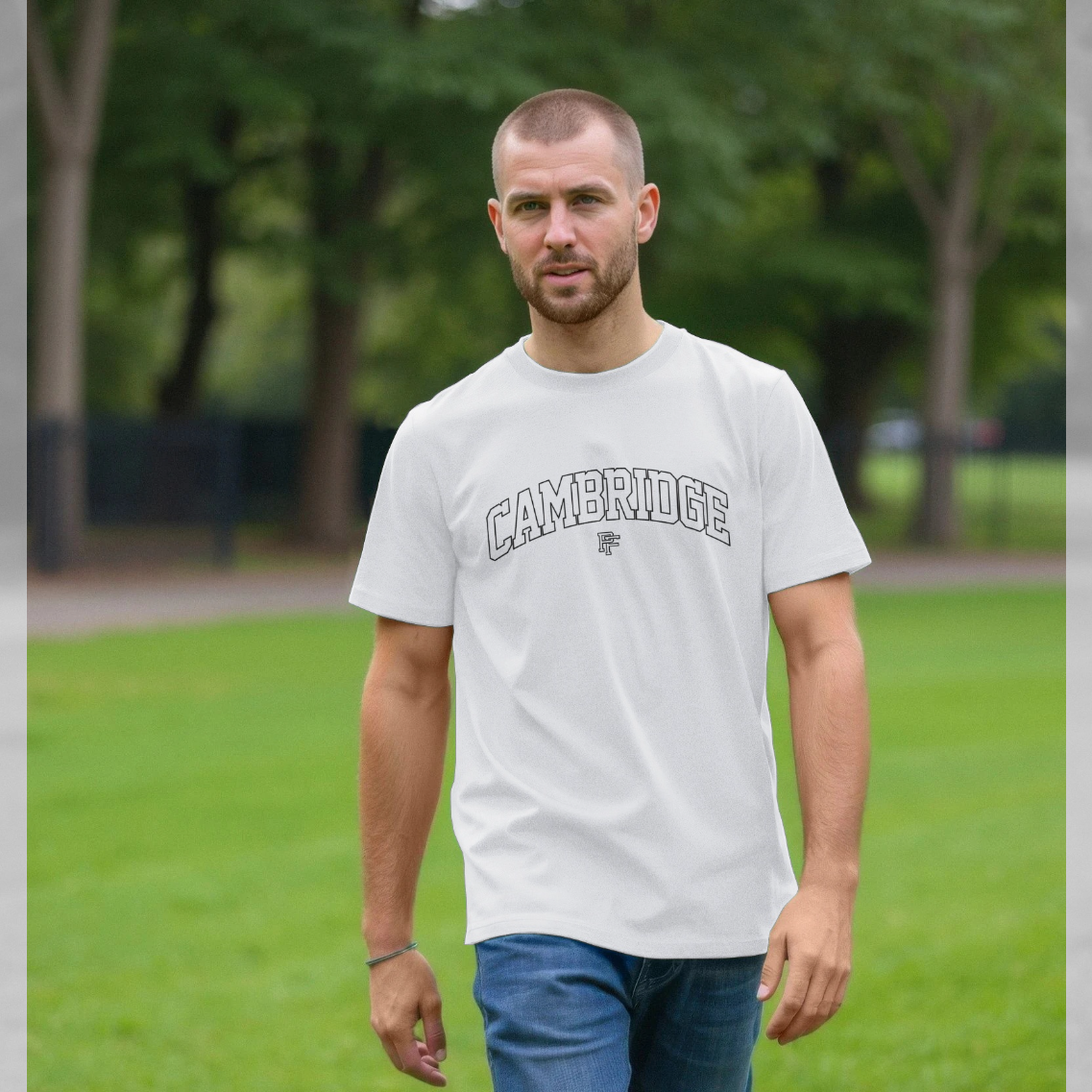 Park Fields Cambridge Collegiate Graphic White T-Shirt