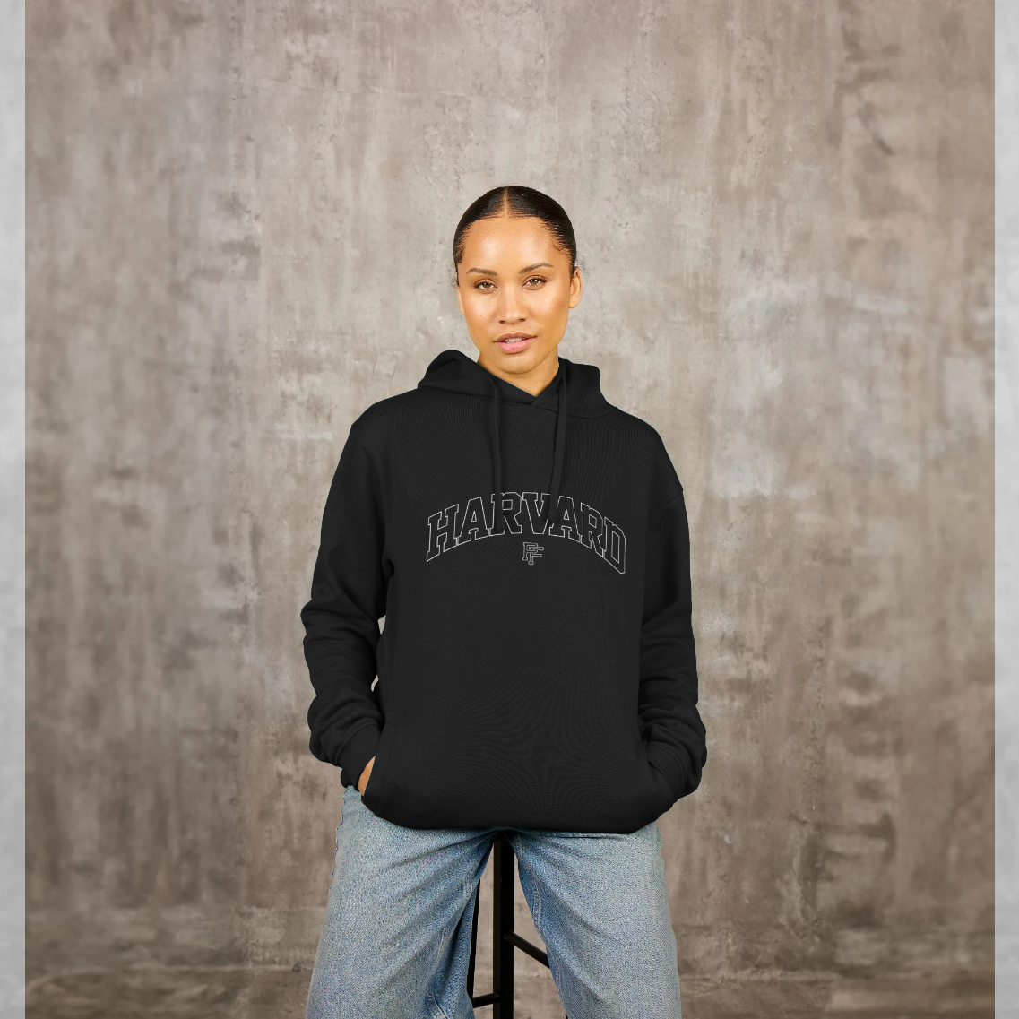 Park Fields Harvard Collegiate Graphic Black Hoodie
