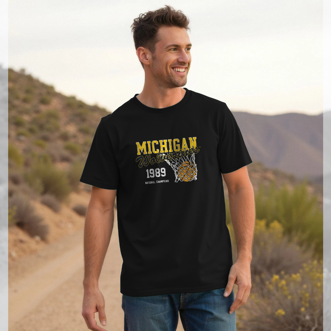 Park Fields University Of Michigan Champions Graphic Black T-Shirt