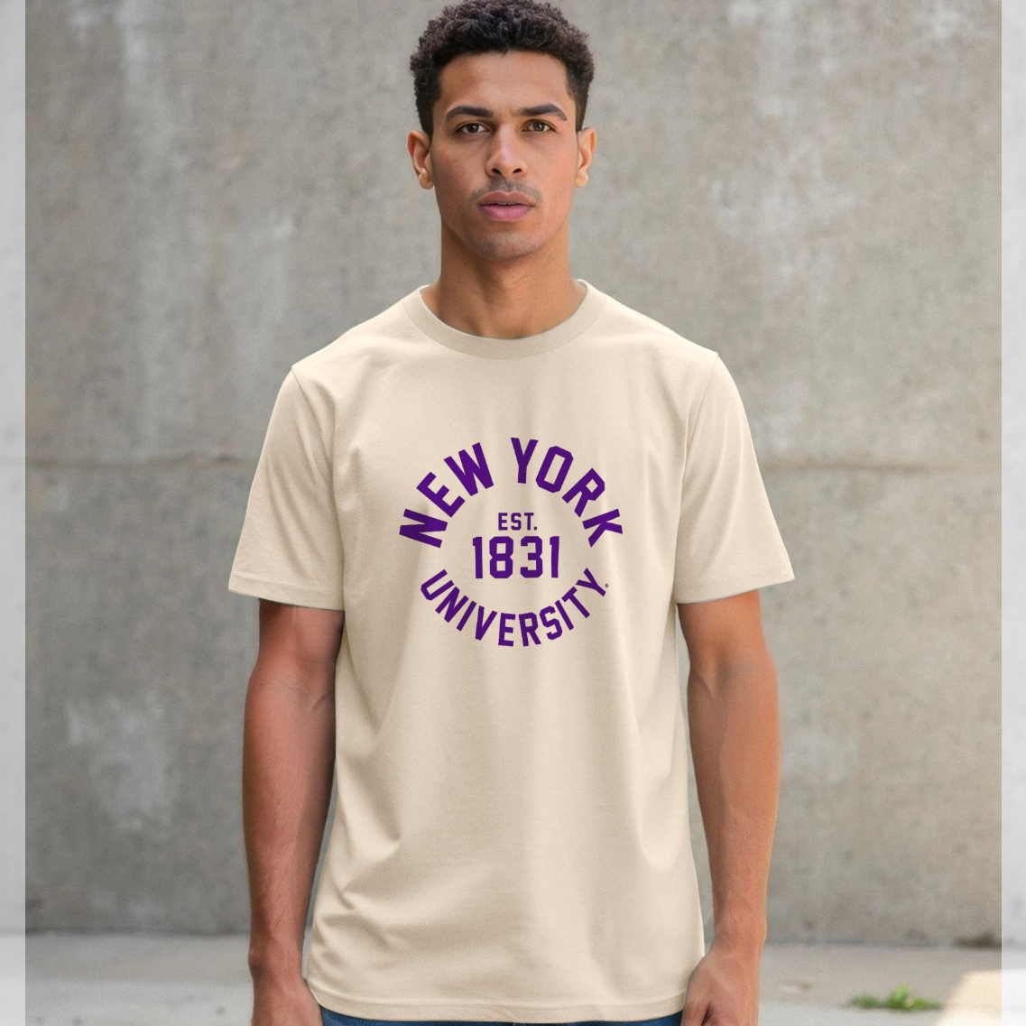 Park Fields New York University Violets Cream T-Shirt