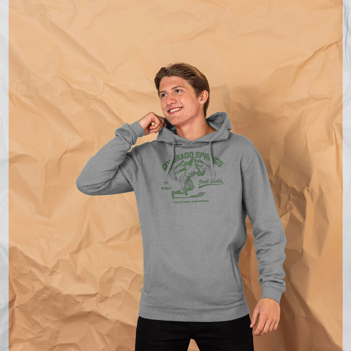 Colorado Springs Heather Grey Hoodie