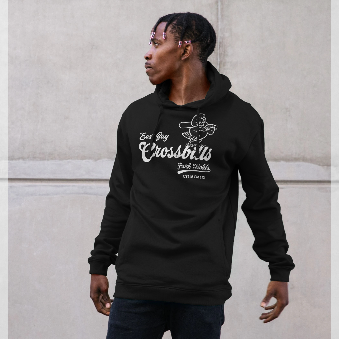 Park Fields Crossbills Black Hoodie