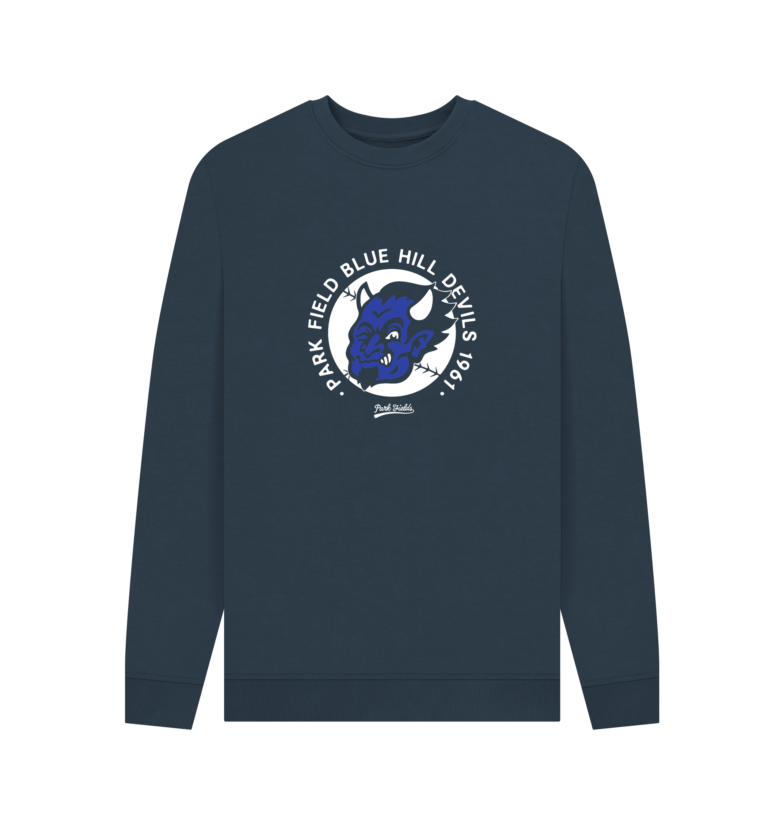 Navy Blue Printed Sweater