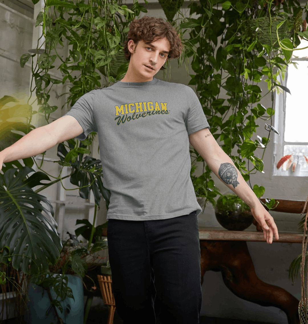 Athletic Grey Printed T-shirt