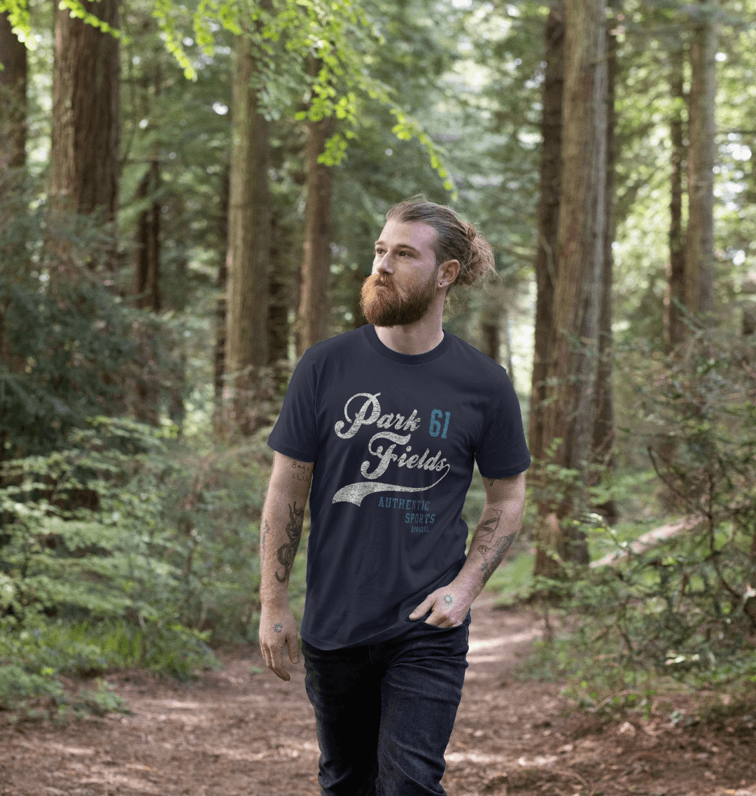 Navy Blue Printed T-shirt