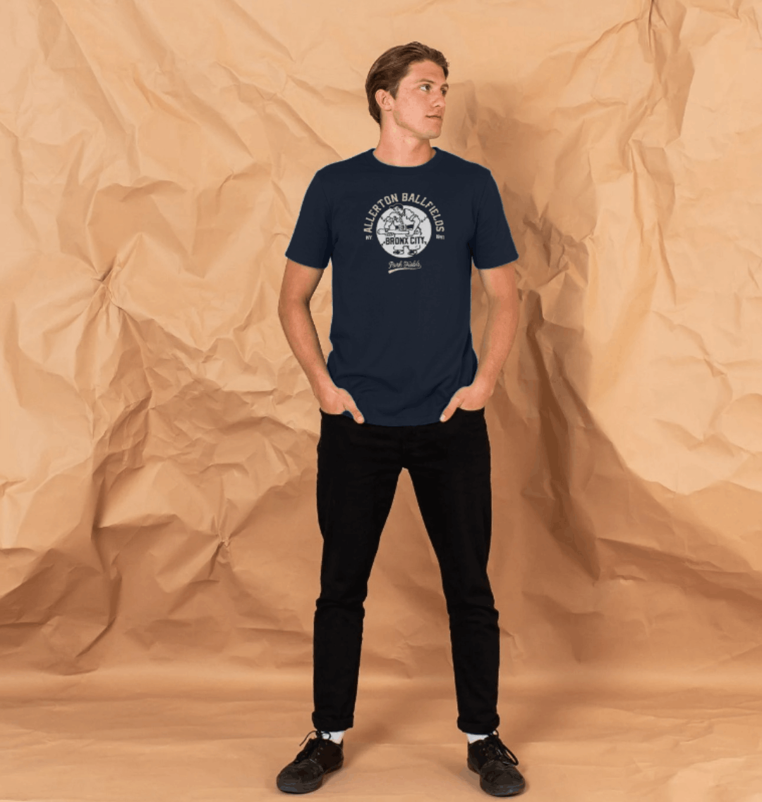 Navy Blue Printed T-shirt