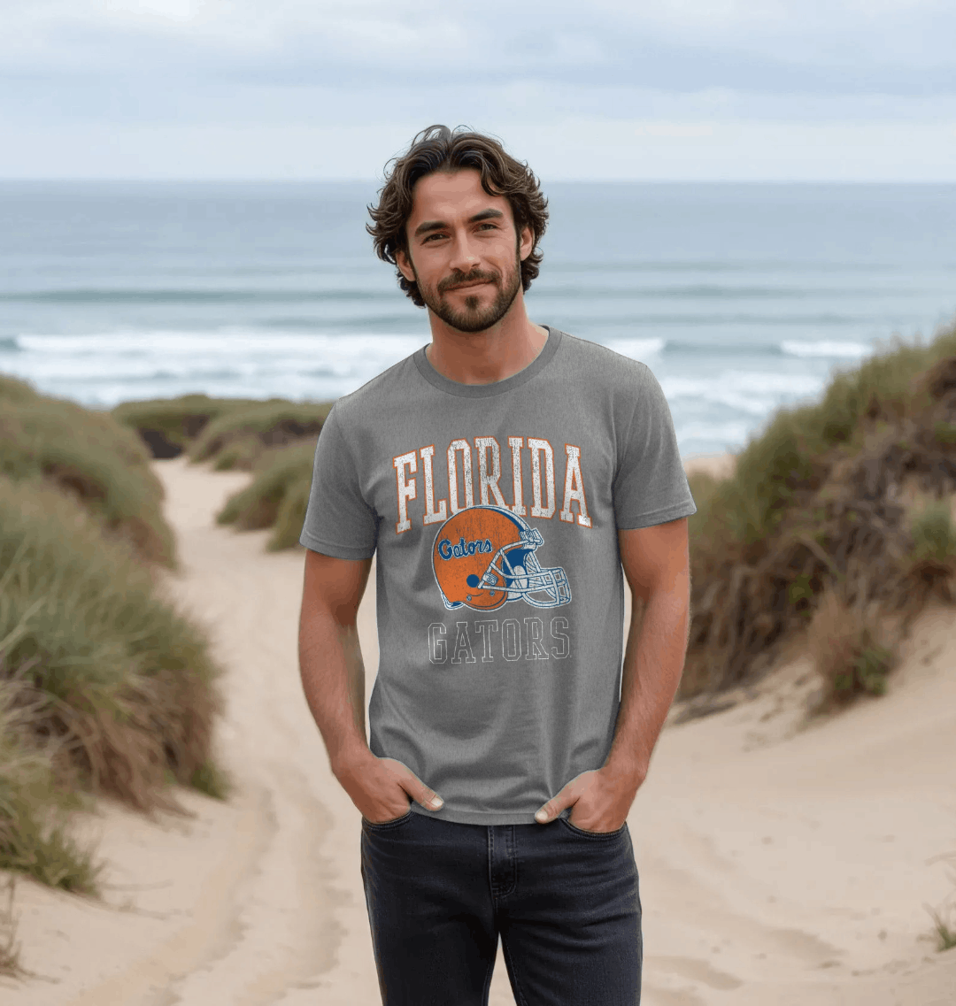 Athletic Grey Printed T-shirt