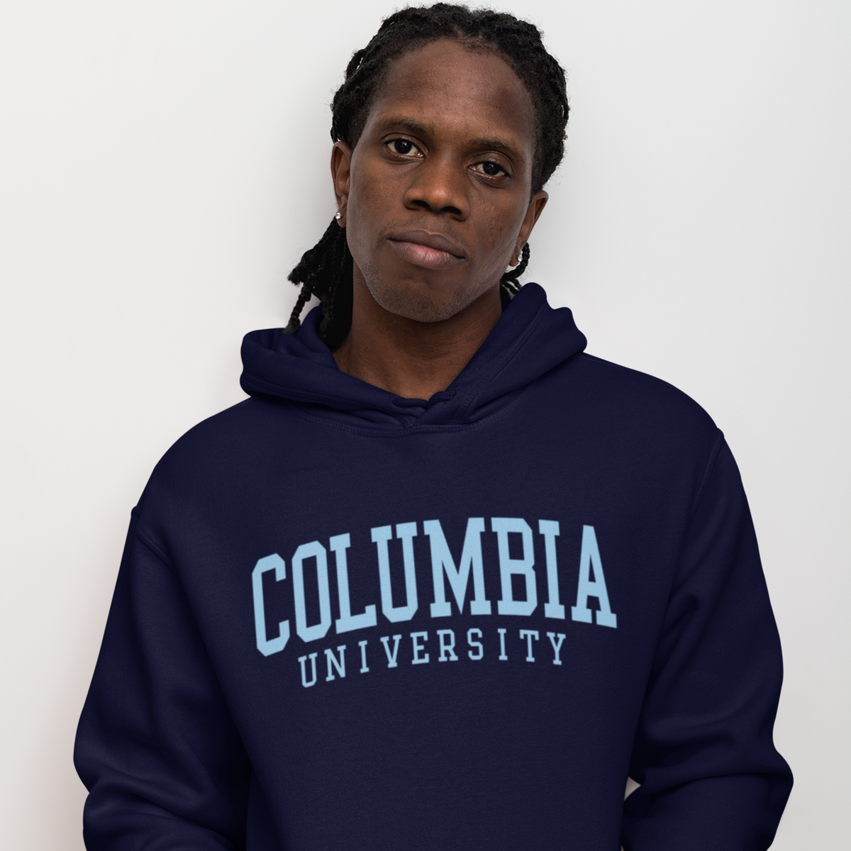 Columbia University Script Navy Hoodie Park Fields