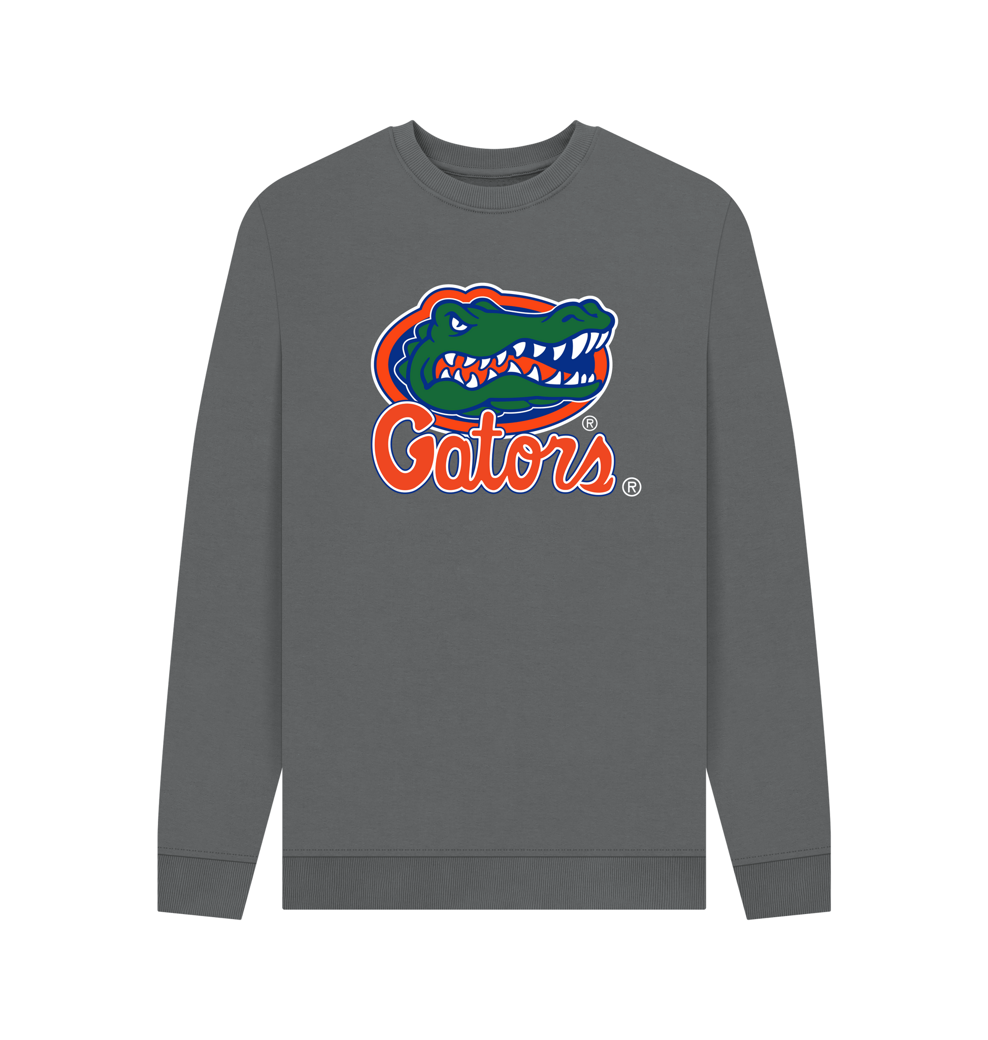 Slate Grey Printed Sweater Front