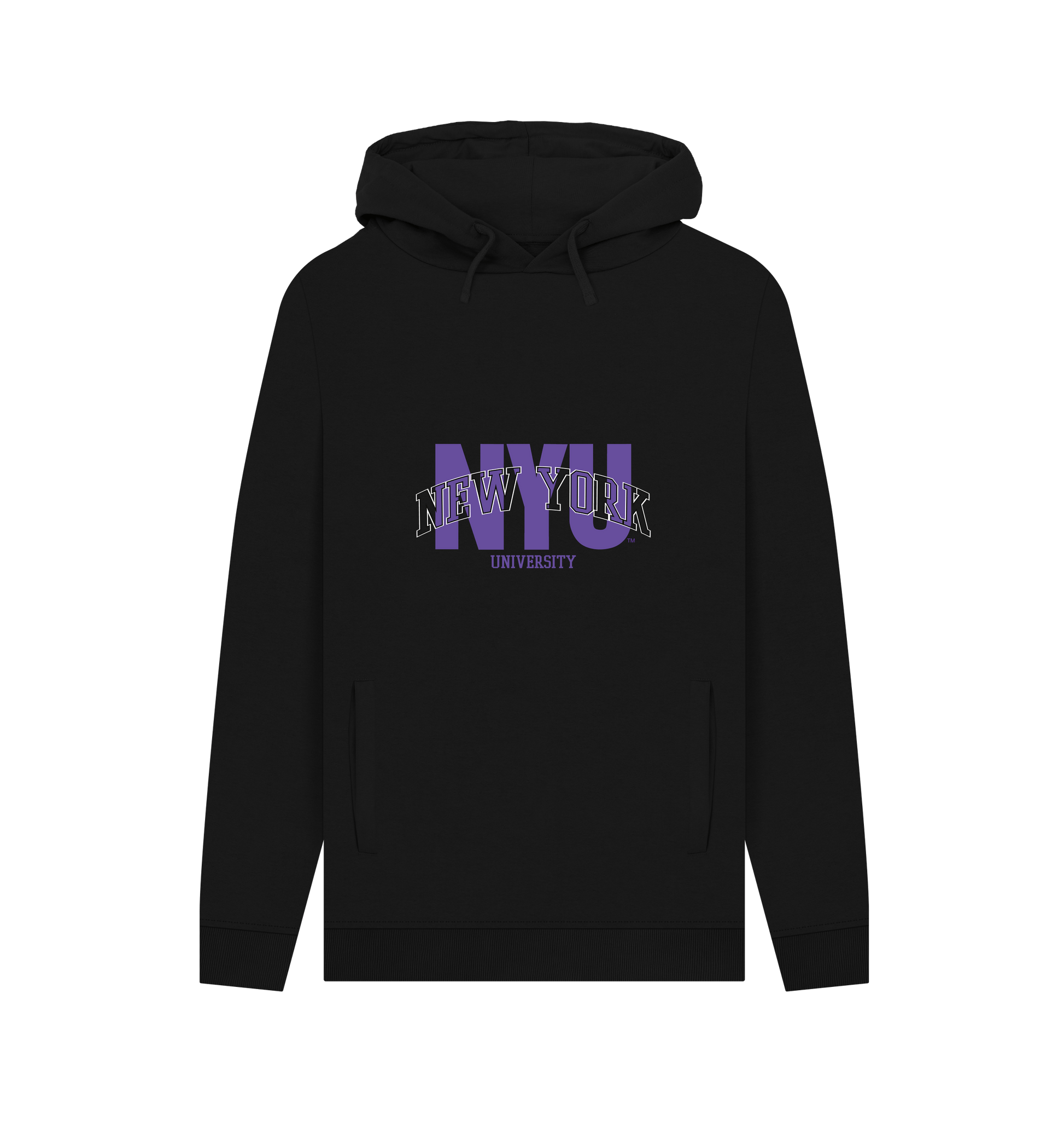 Black Printed Hoody
