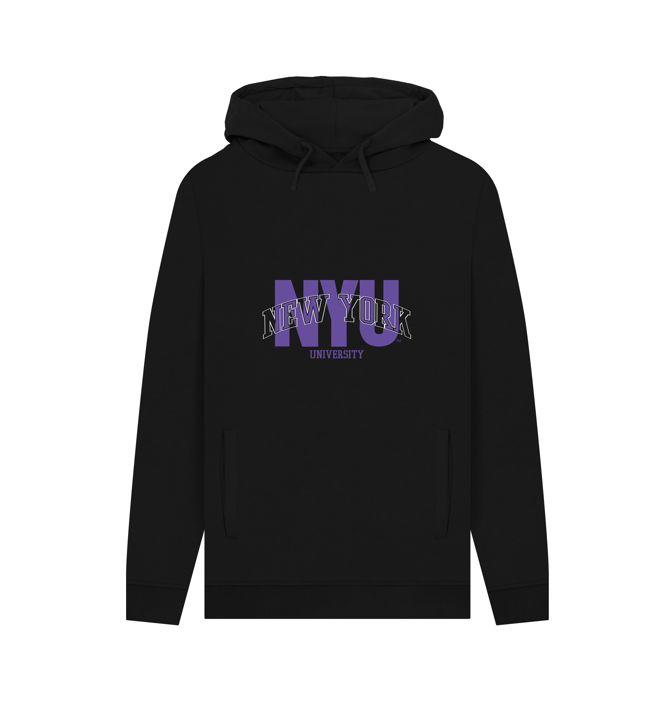 Black Printed Hoody