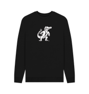 Black Printed Sweater Front