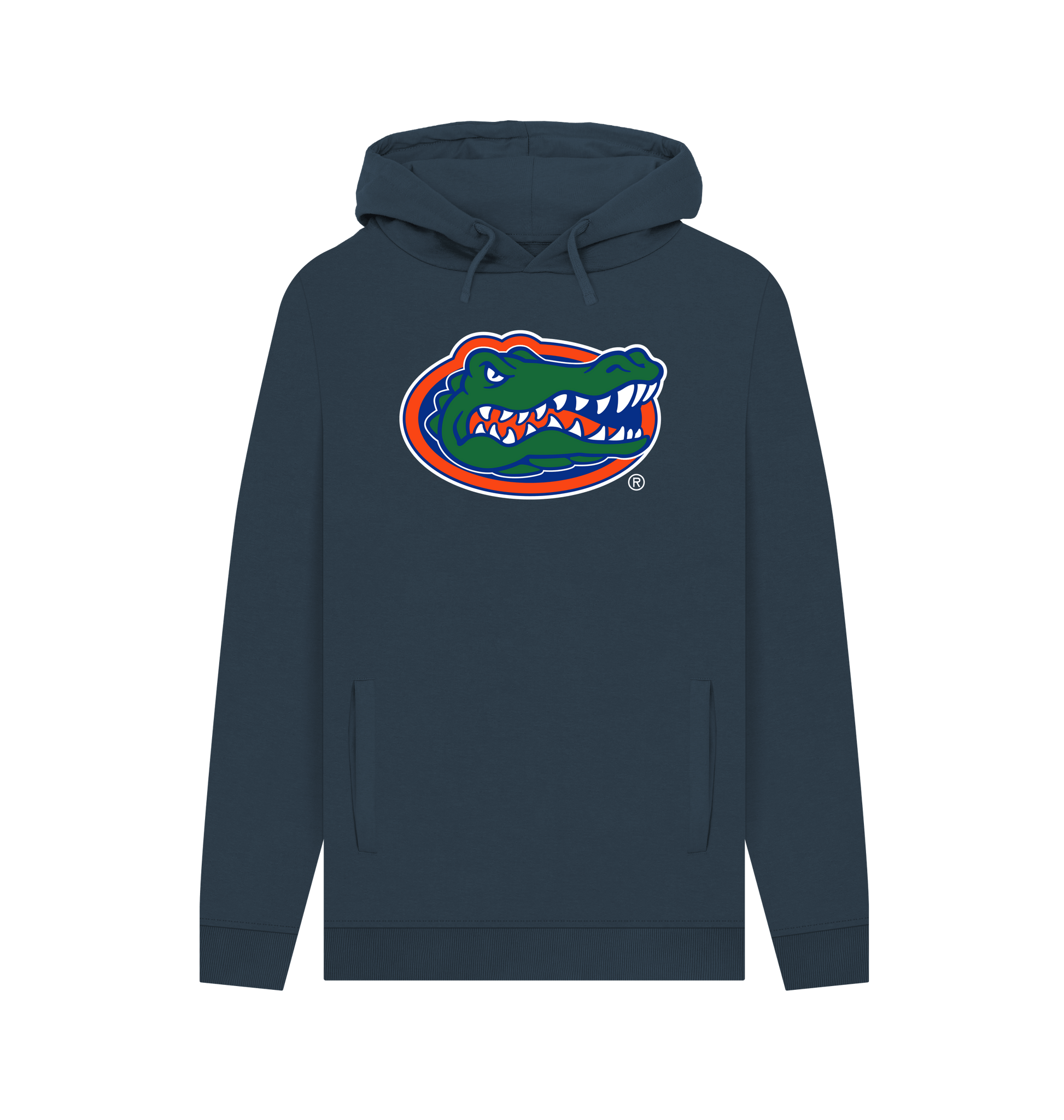 Navy Printed Hoody Front