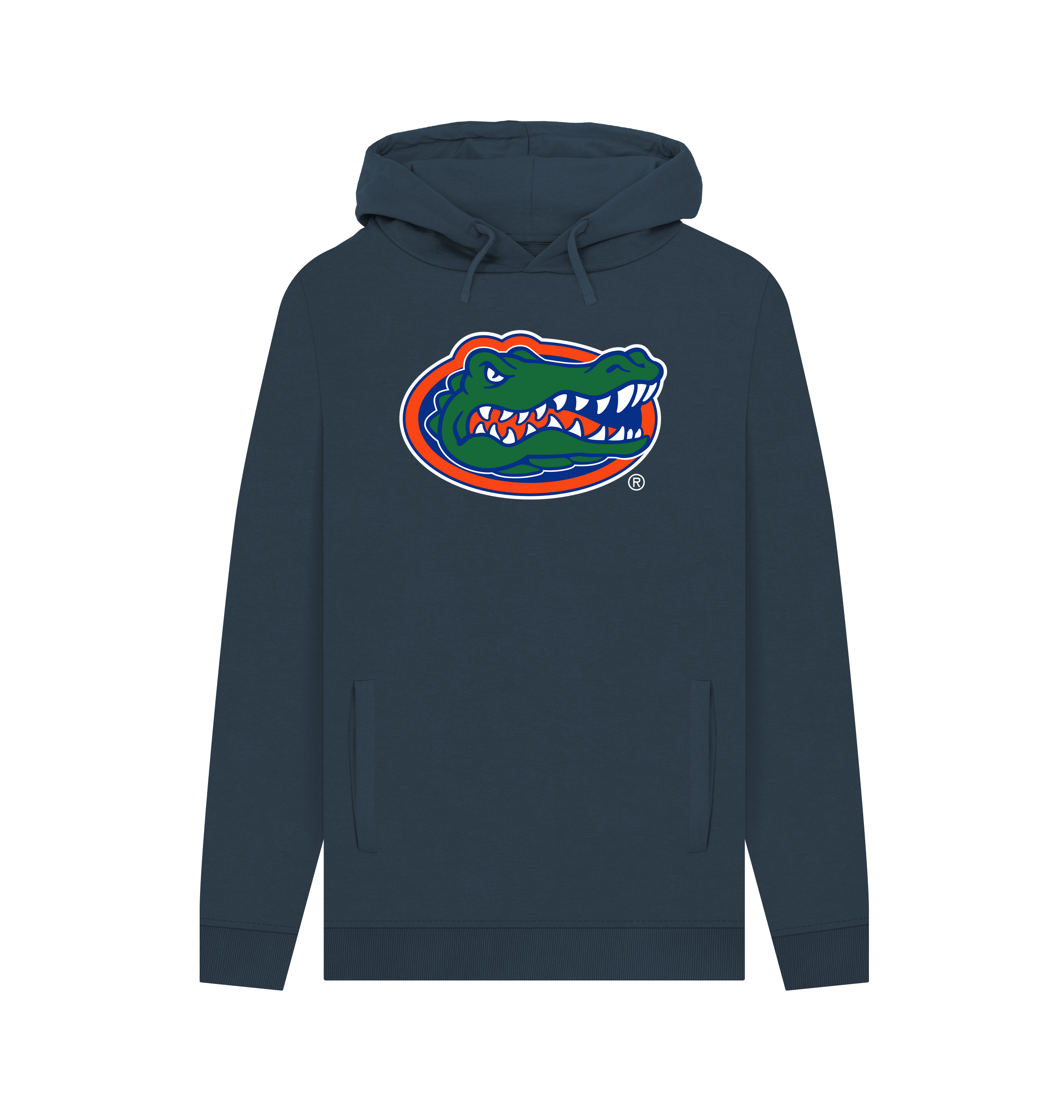 Navy Printed Hoody Front