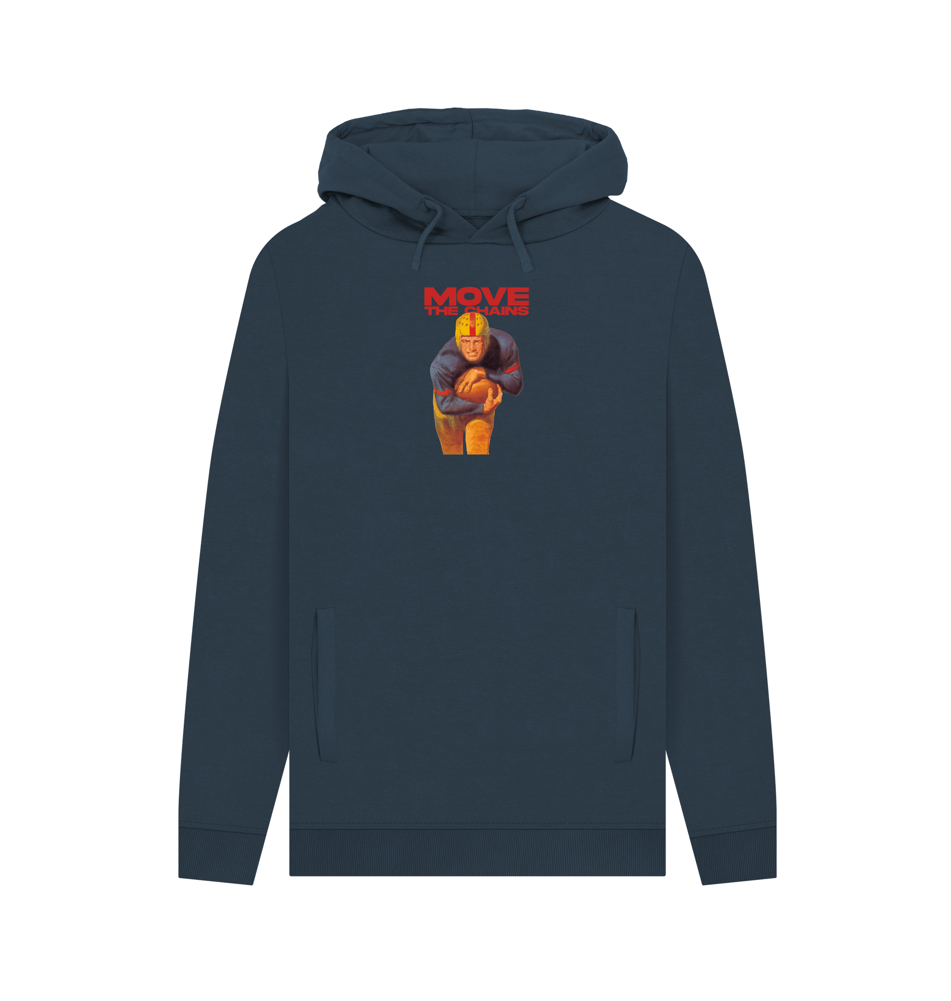 Navy Printed Hoody Front