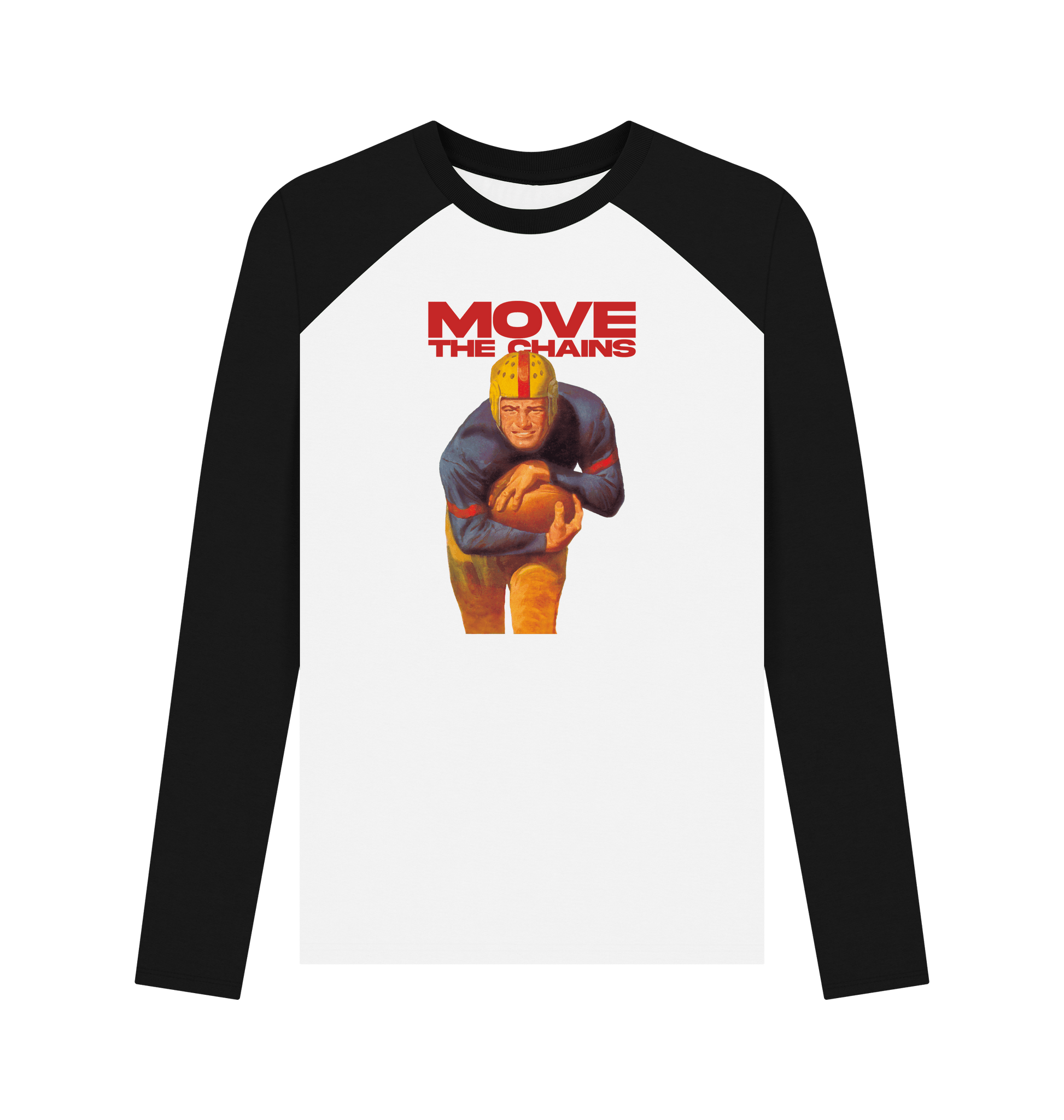 Black-White Printed Baseball T-shirt Front