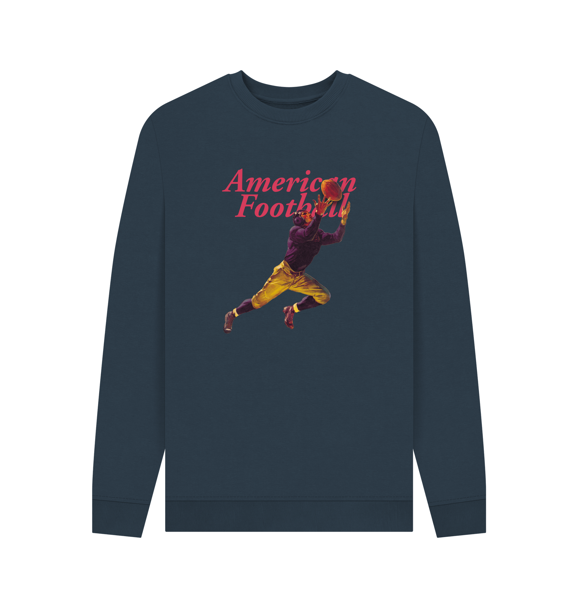 Navy Blue Printed Sweater Front