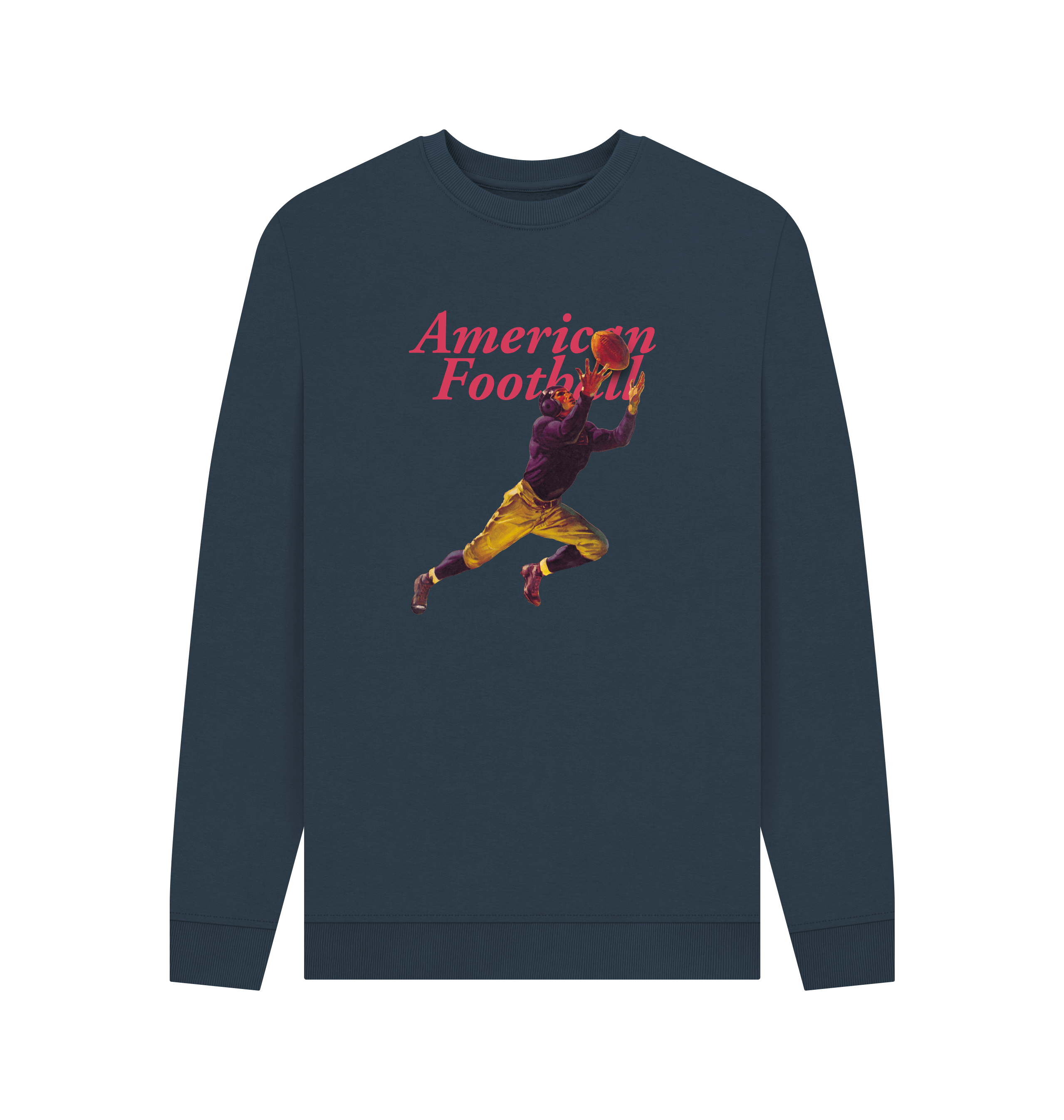 Navy Blue Printed Sweater Front