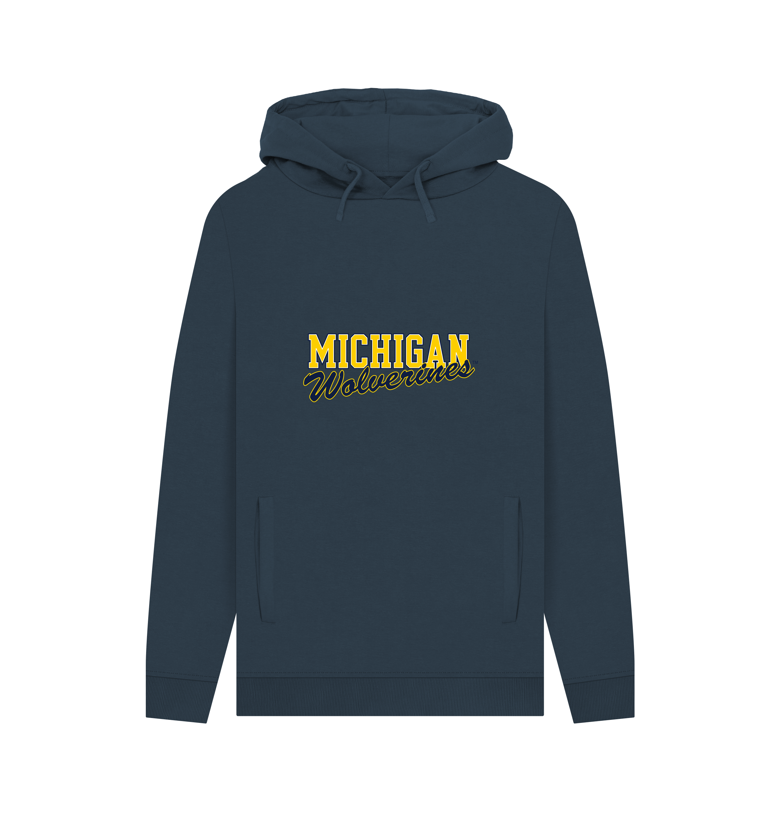 Navy Printed Hoody