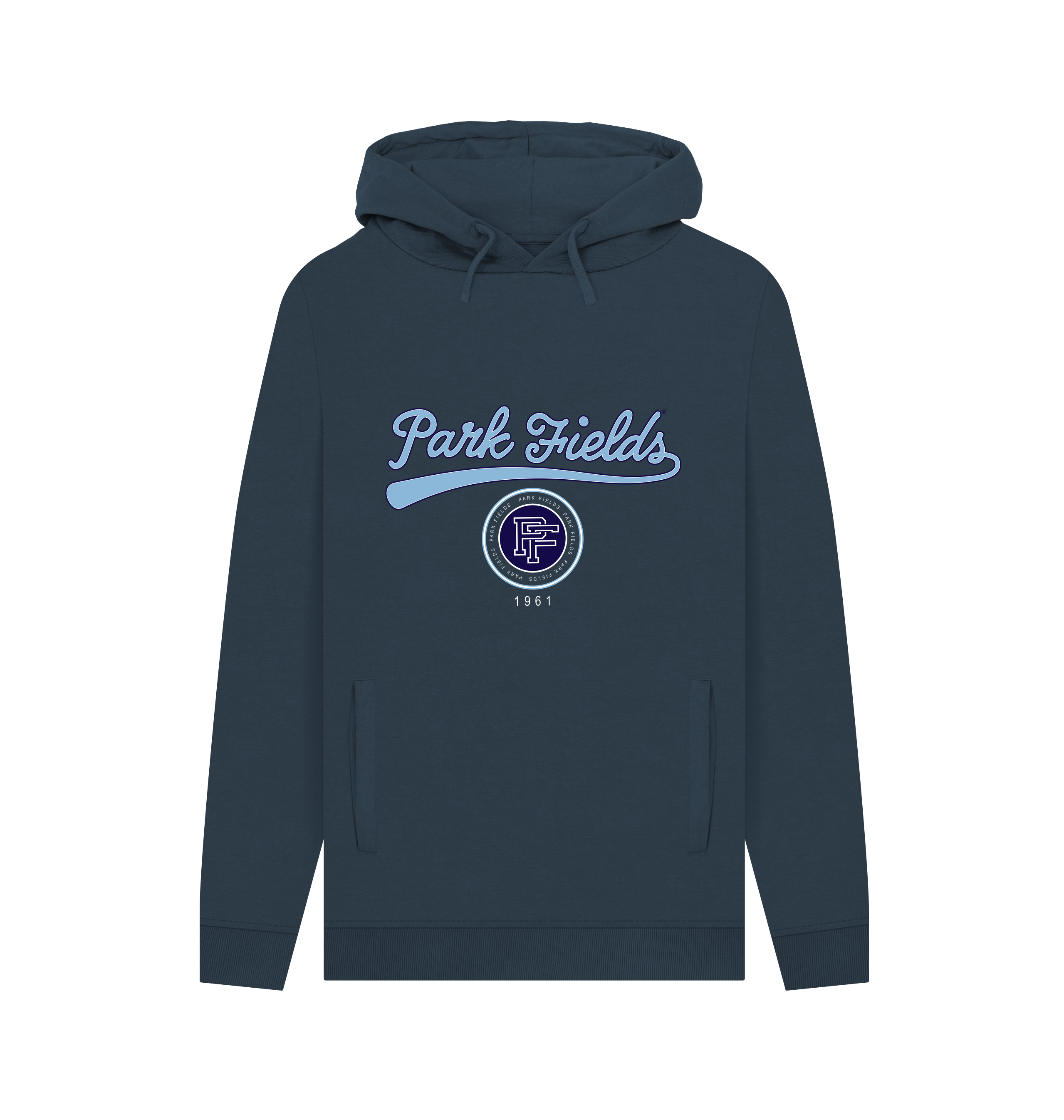Navy Printed Hoody