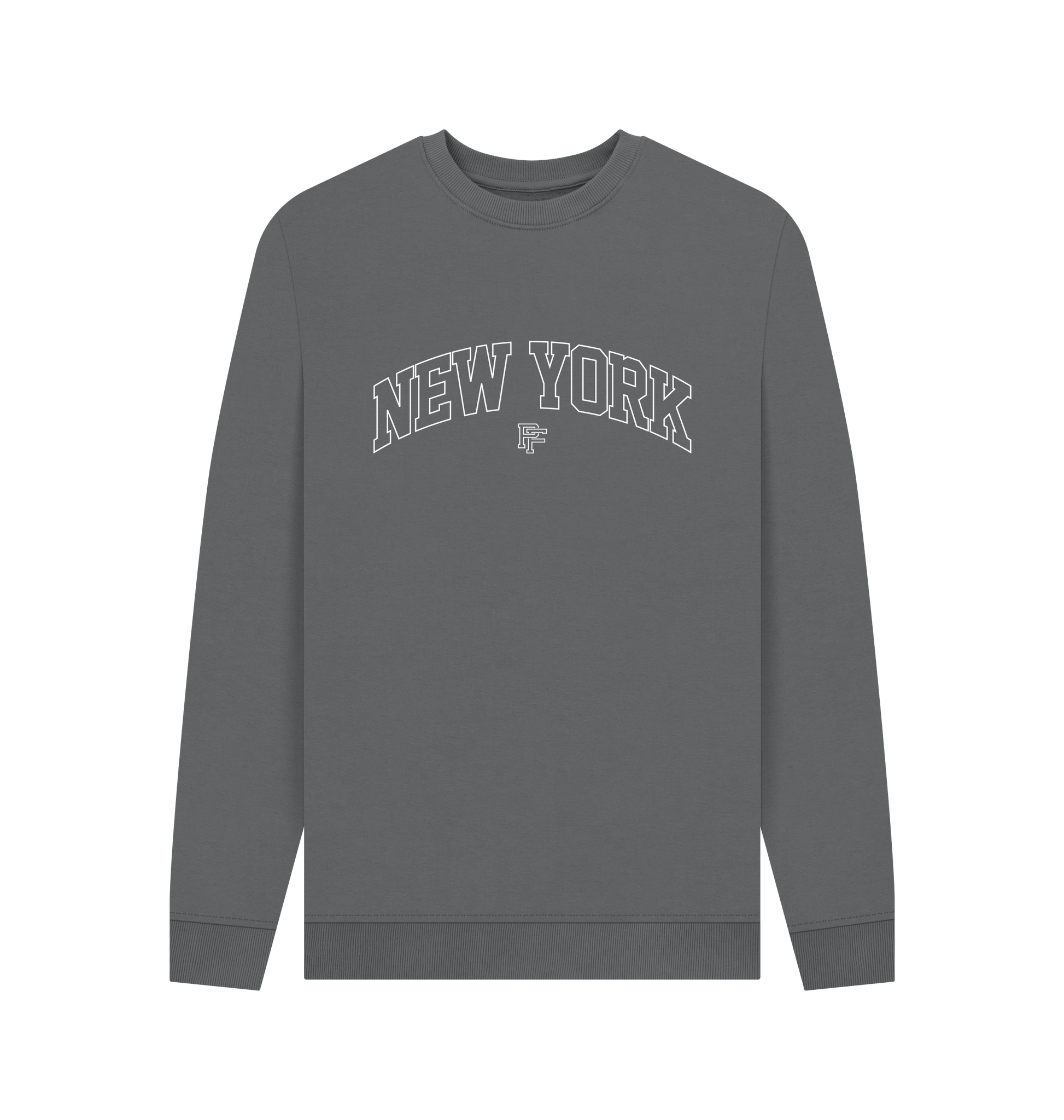 Slate Grey Printed Sweater Front