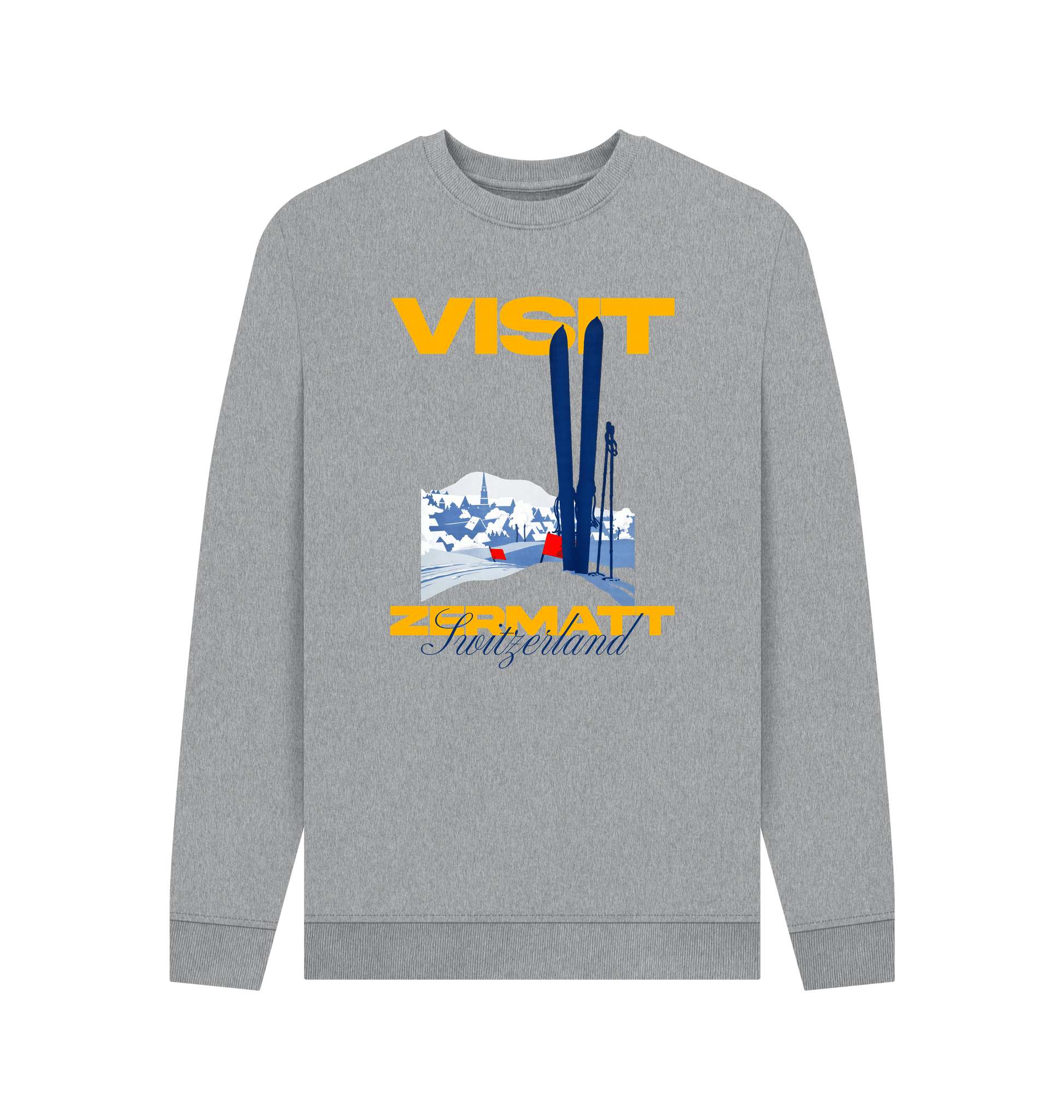 Light Heather Printed Sweater Front