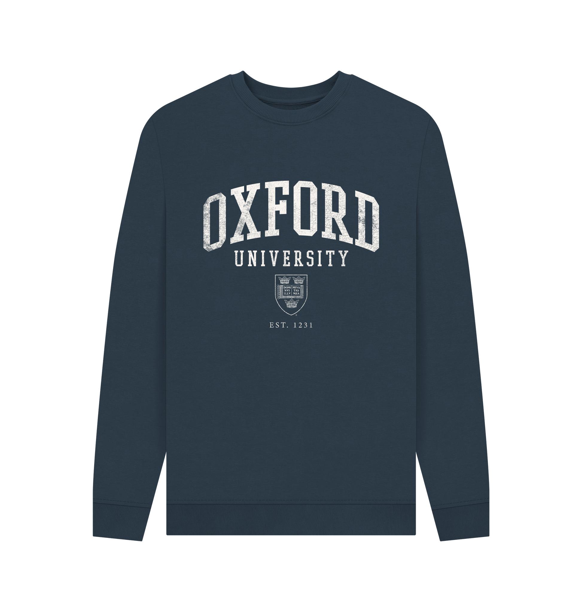 Navy Blue Printed Sweater Front