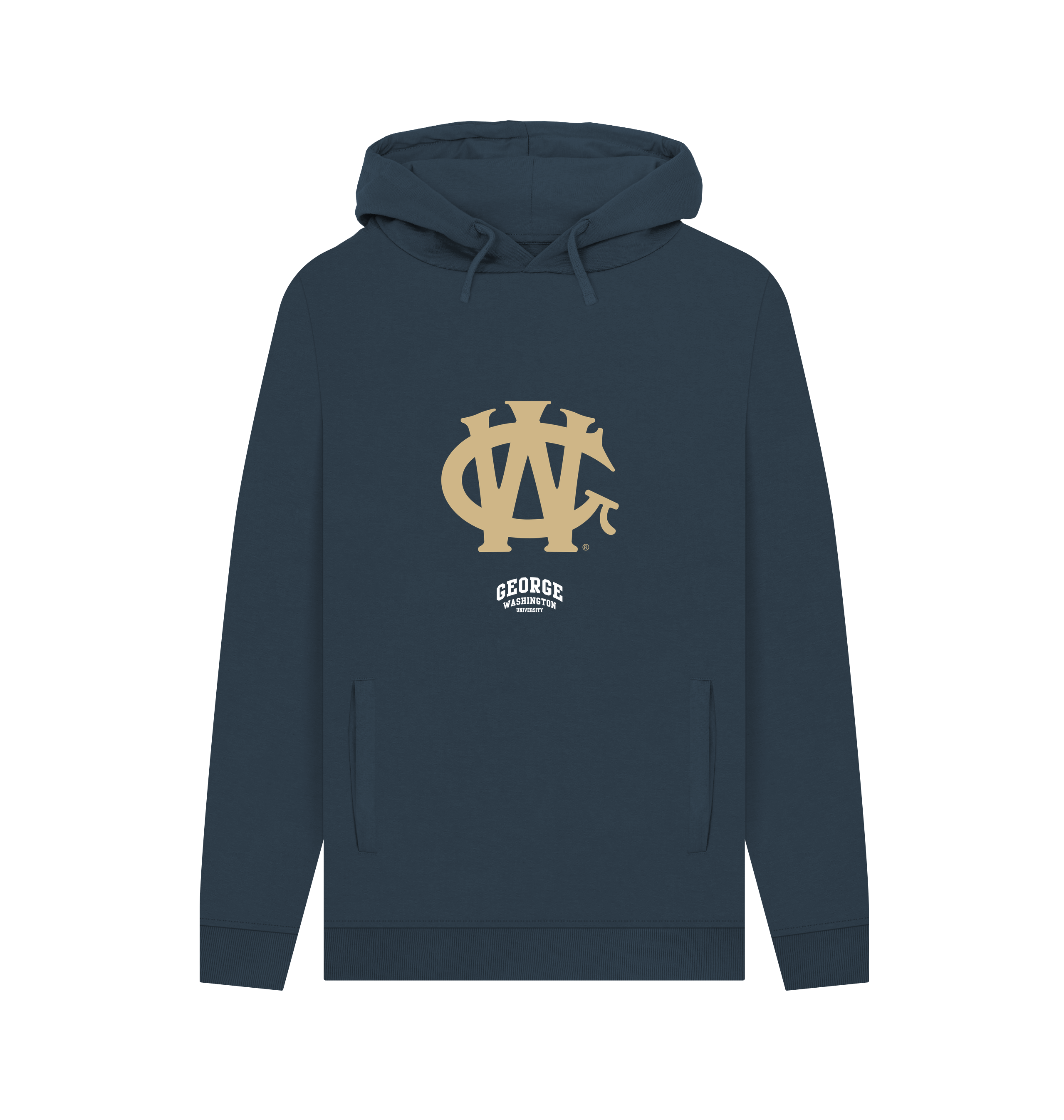 Navy Printed Hoody
