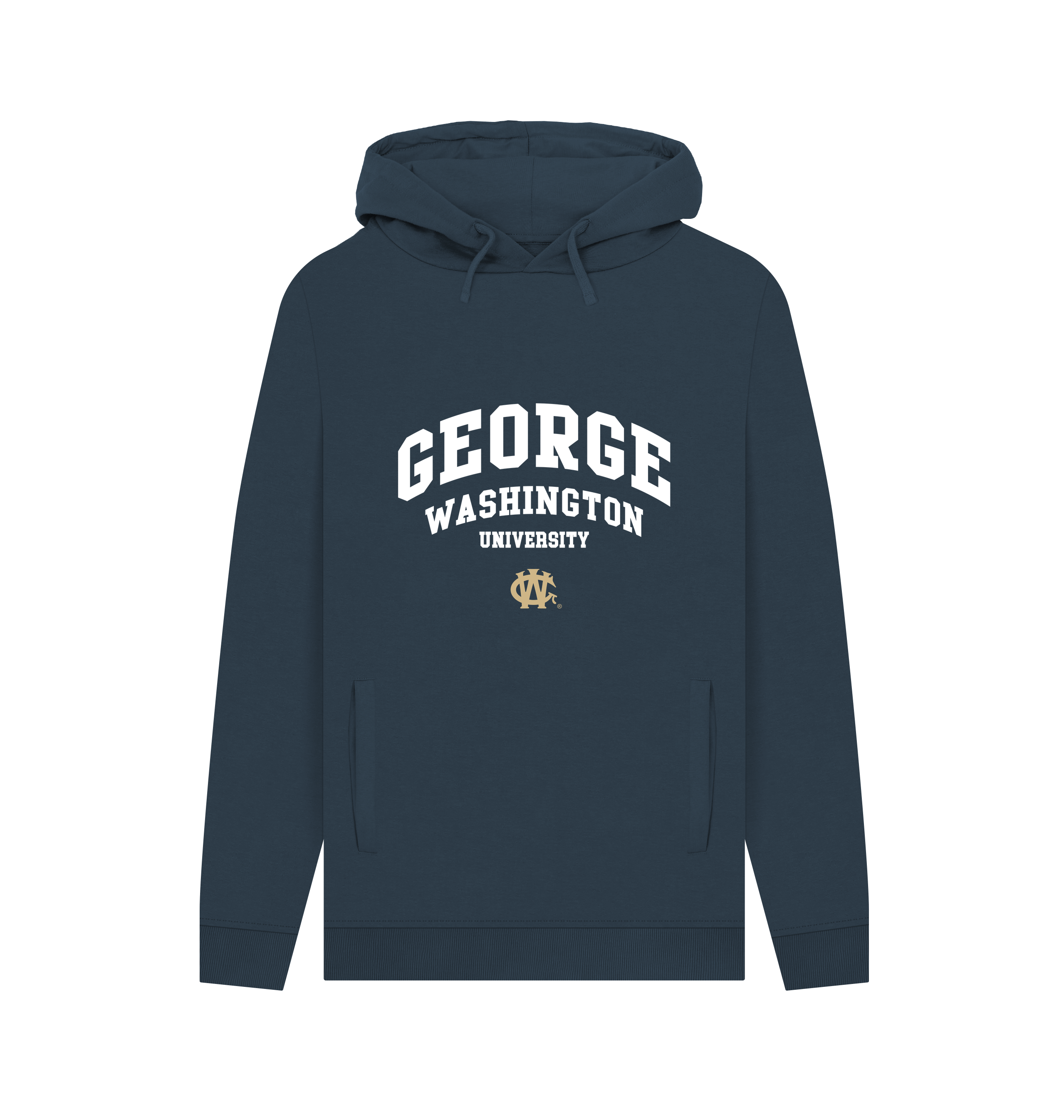 Navy Printed Hoody