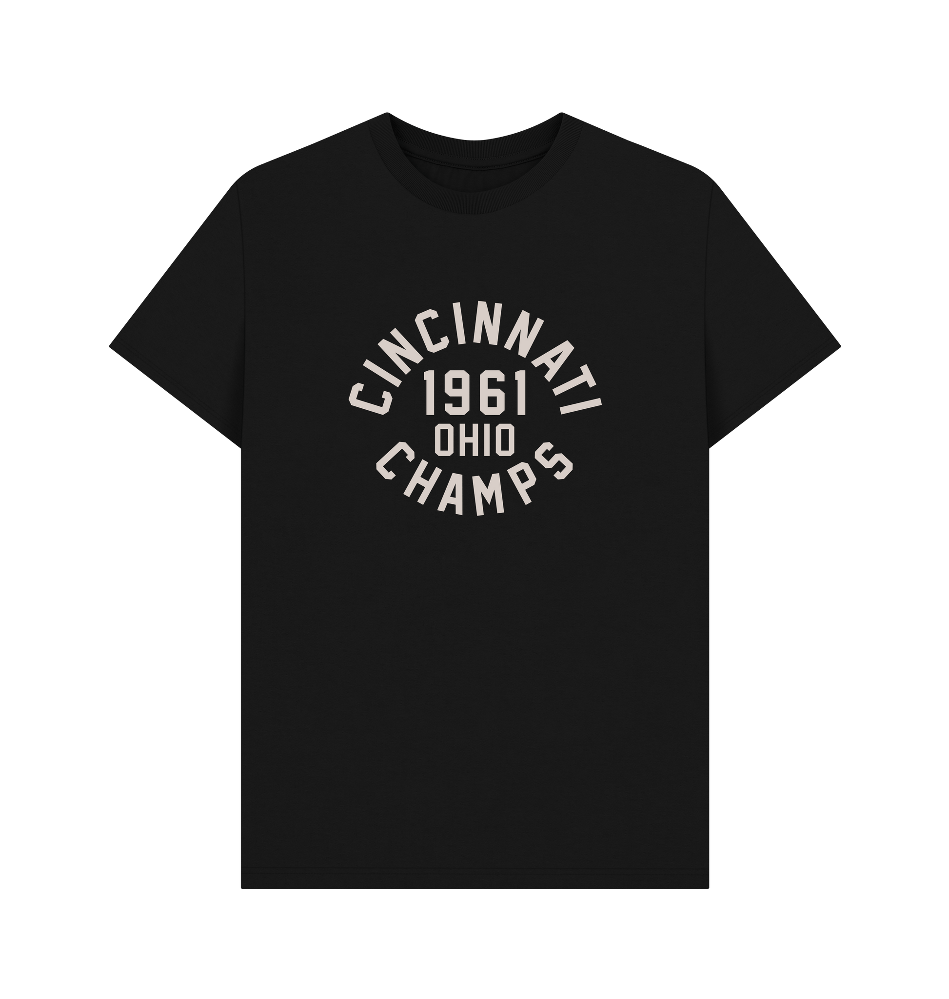 Black Printed T-shirt Front