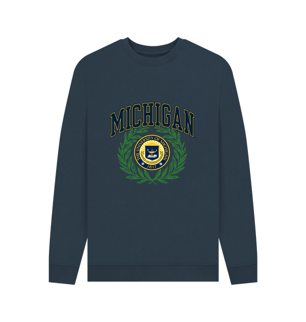 Navy Blue Printed Sweater