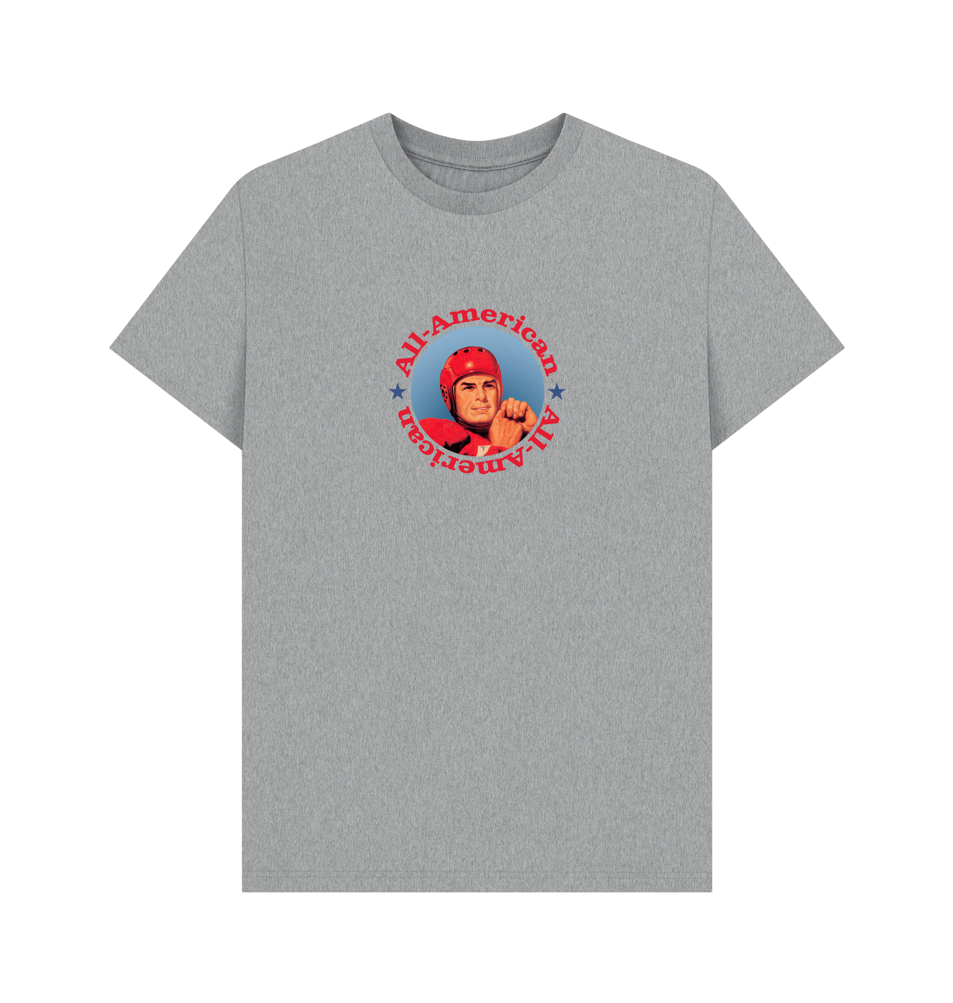 Athletic Grey Printed T-shirt Front