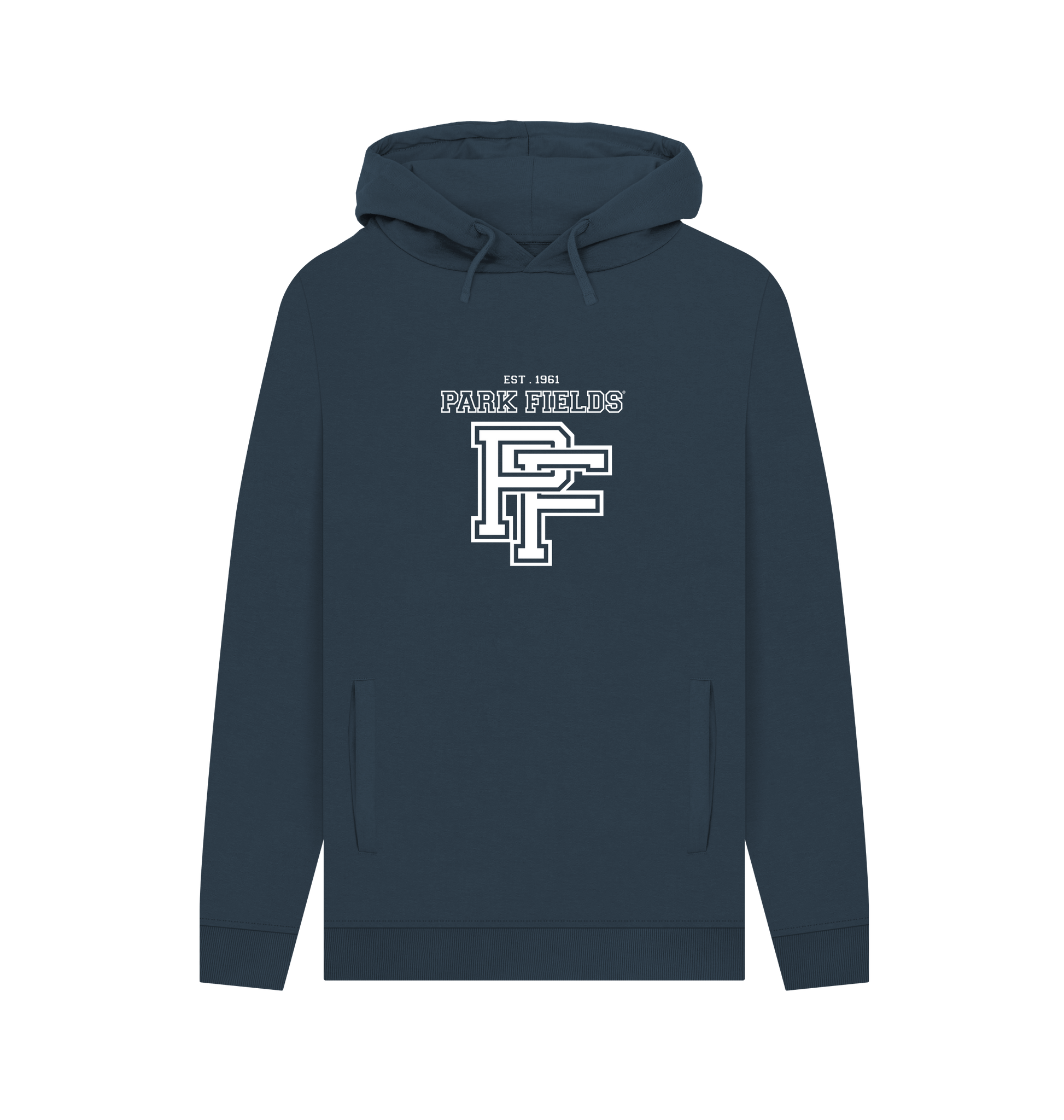 Navy Printed Hoody