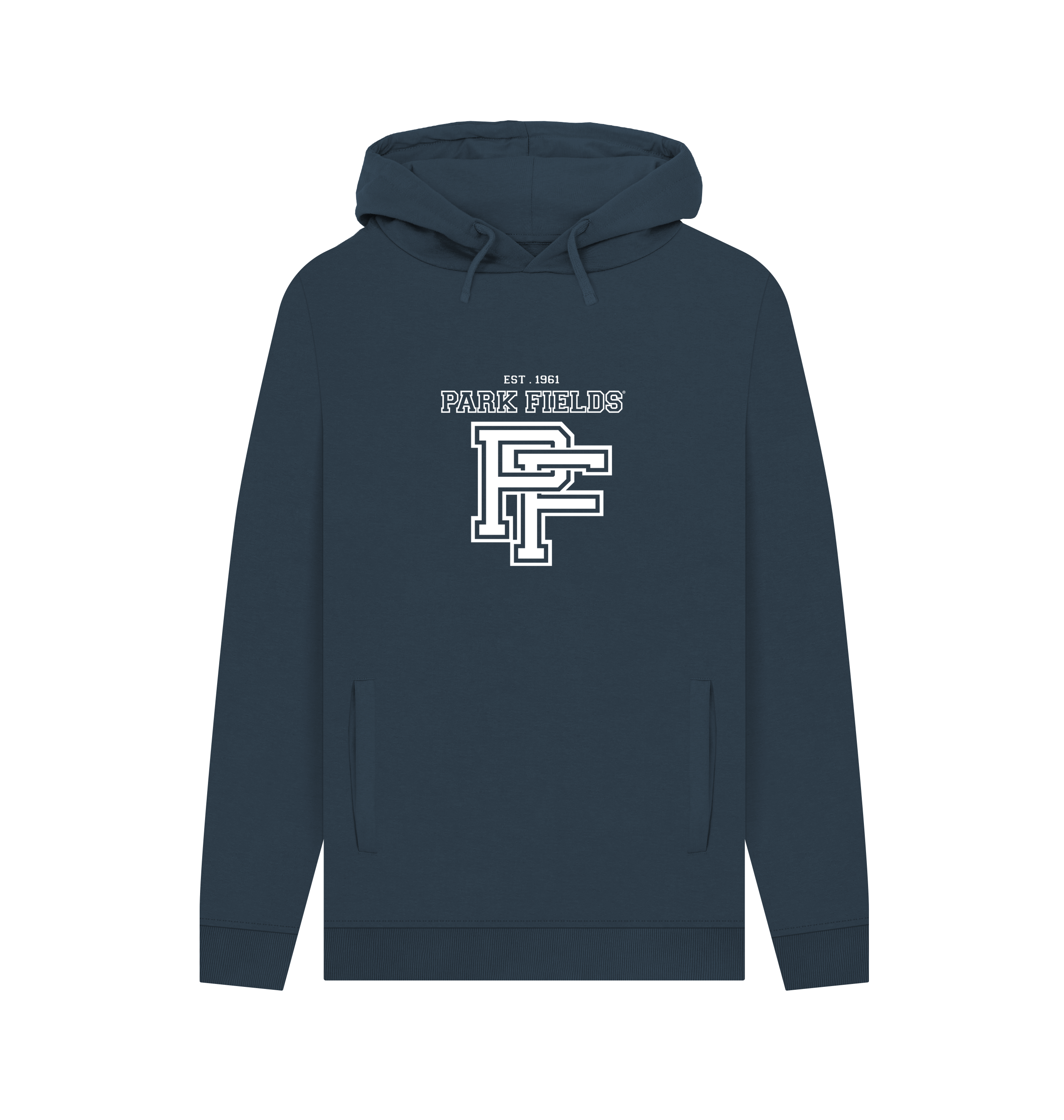 Navy Printed Hoody