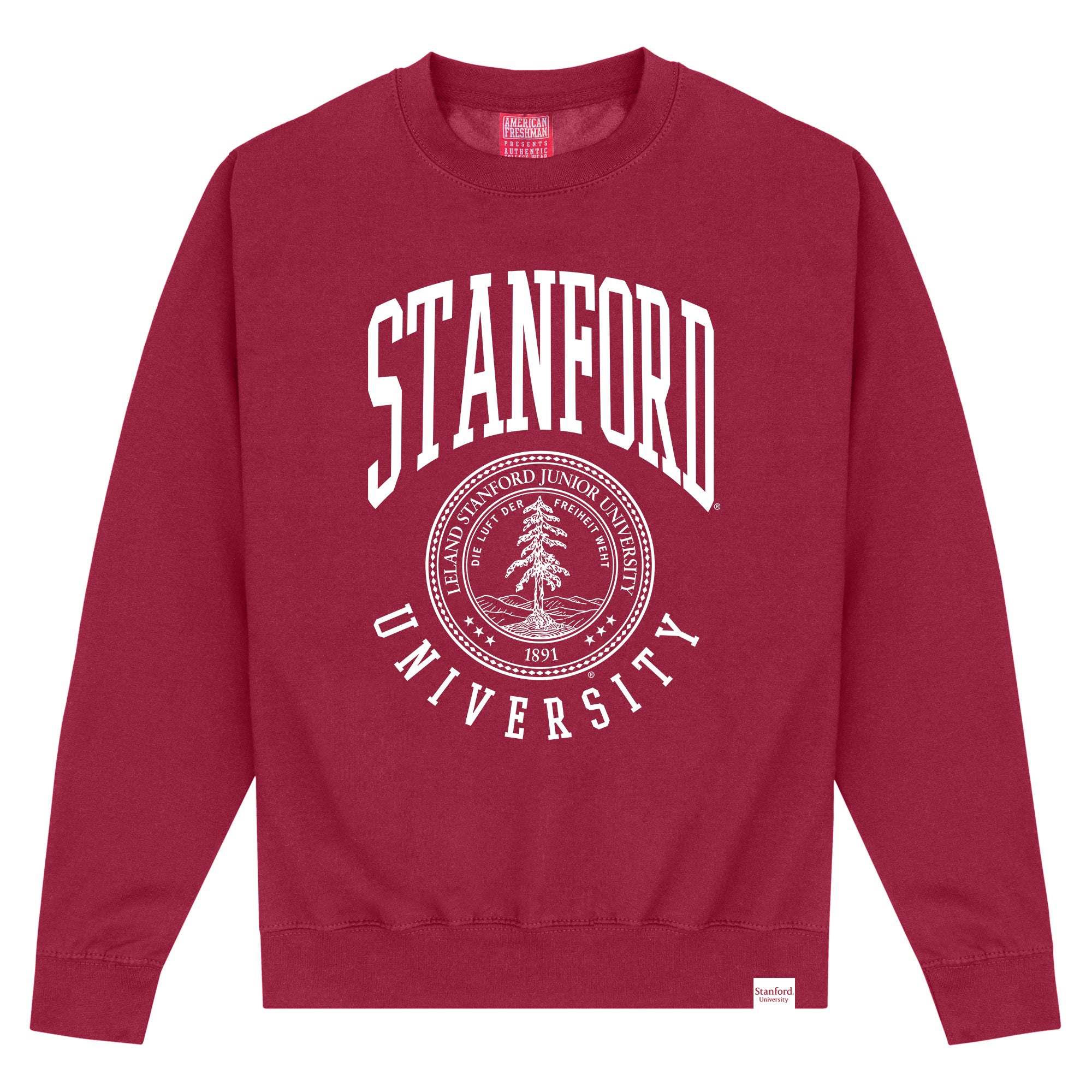Stanford University Crest Maroon Unisex Sweatshirt