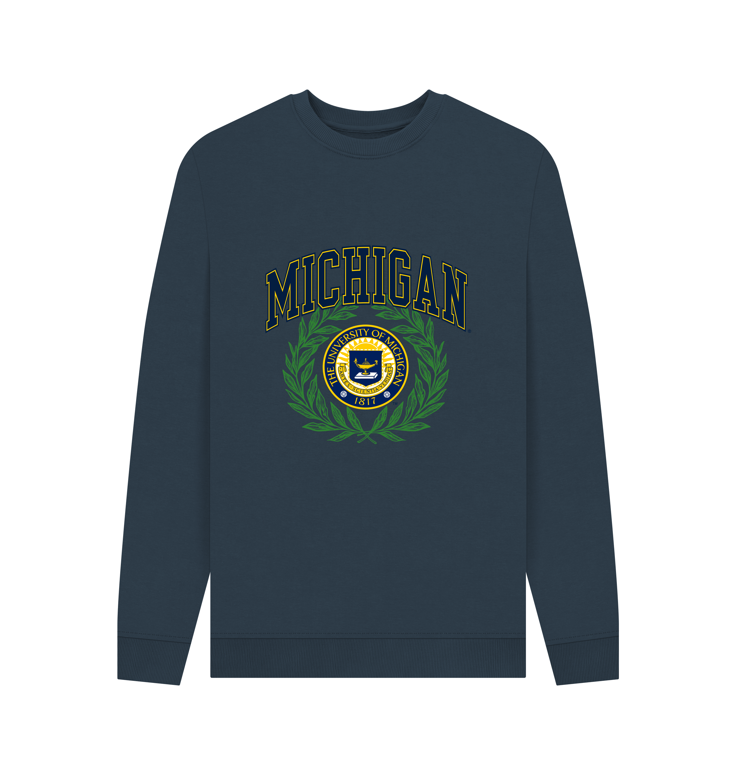Navy Blue Printed Sweater