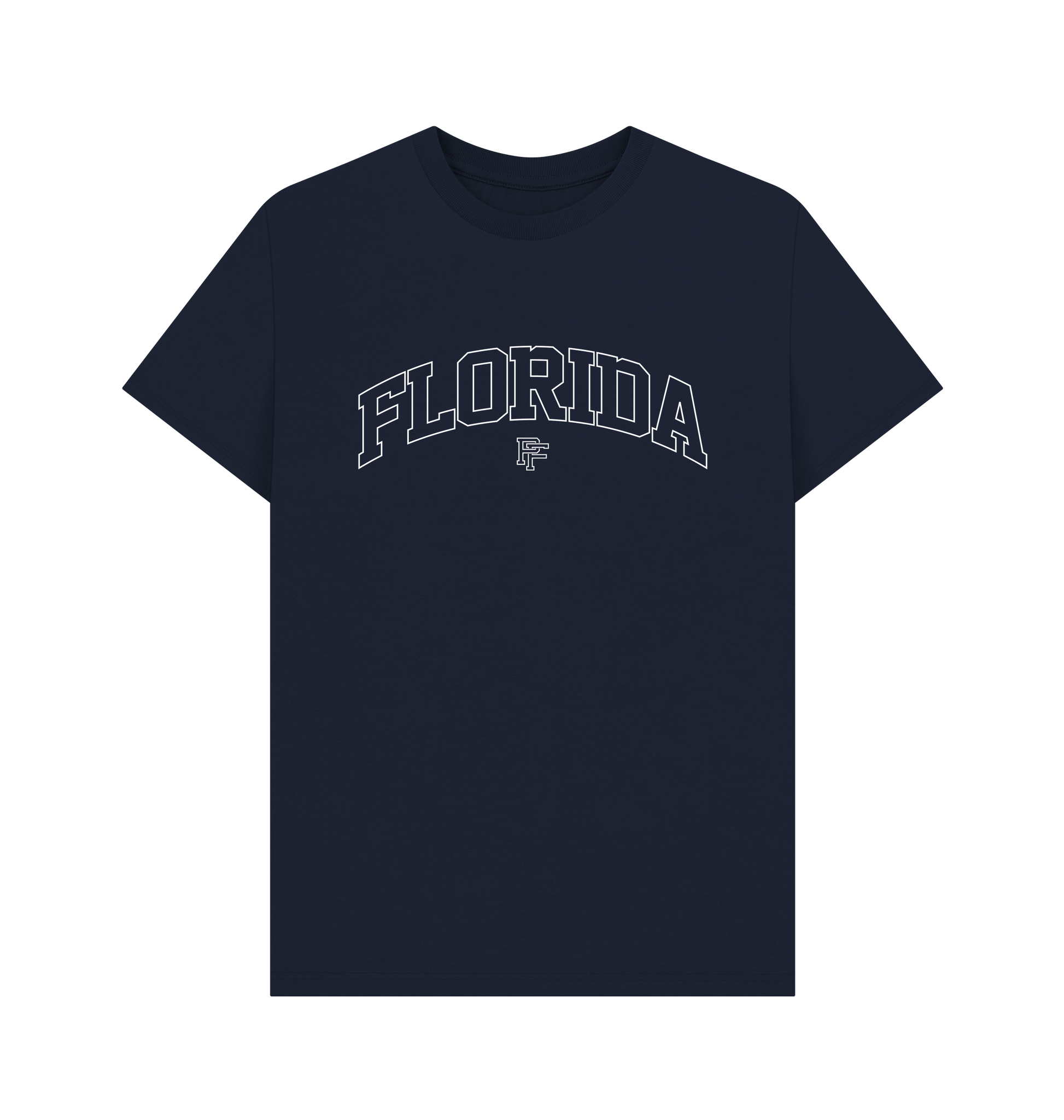 Navy Blue Printed T-shirt Front