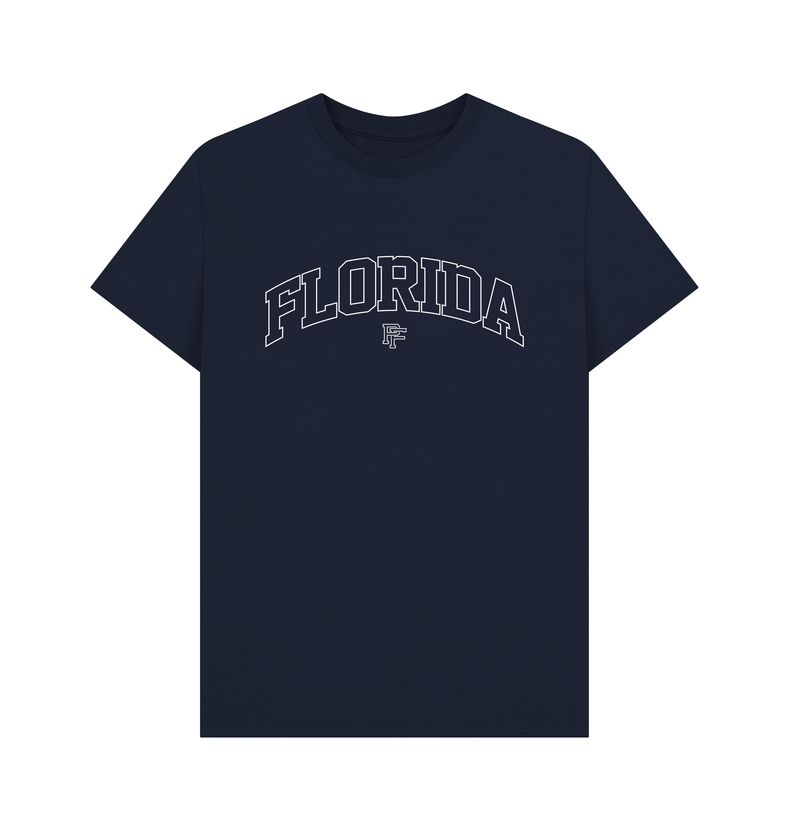 Navy Blue Printed T-shirt Front
