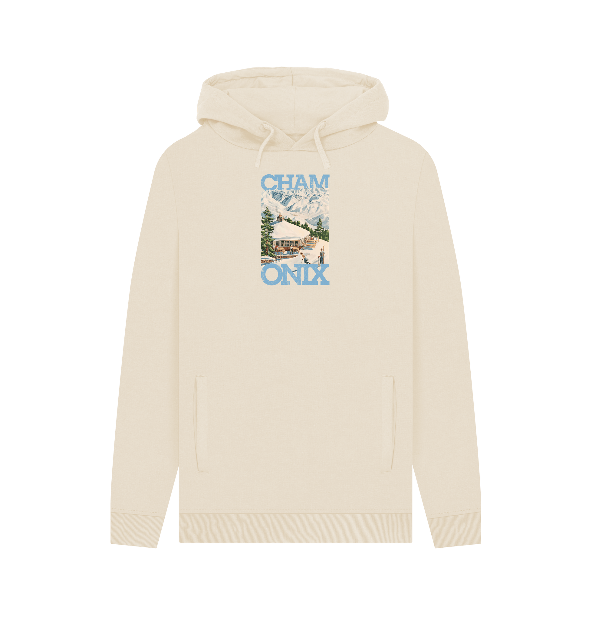 Oat Printed Hoody Front