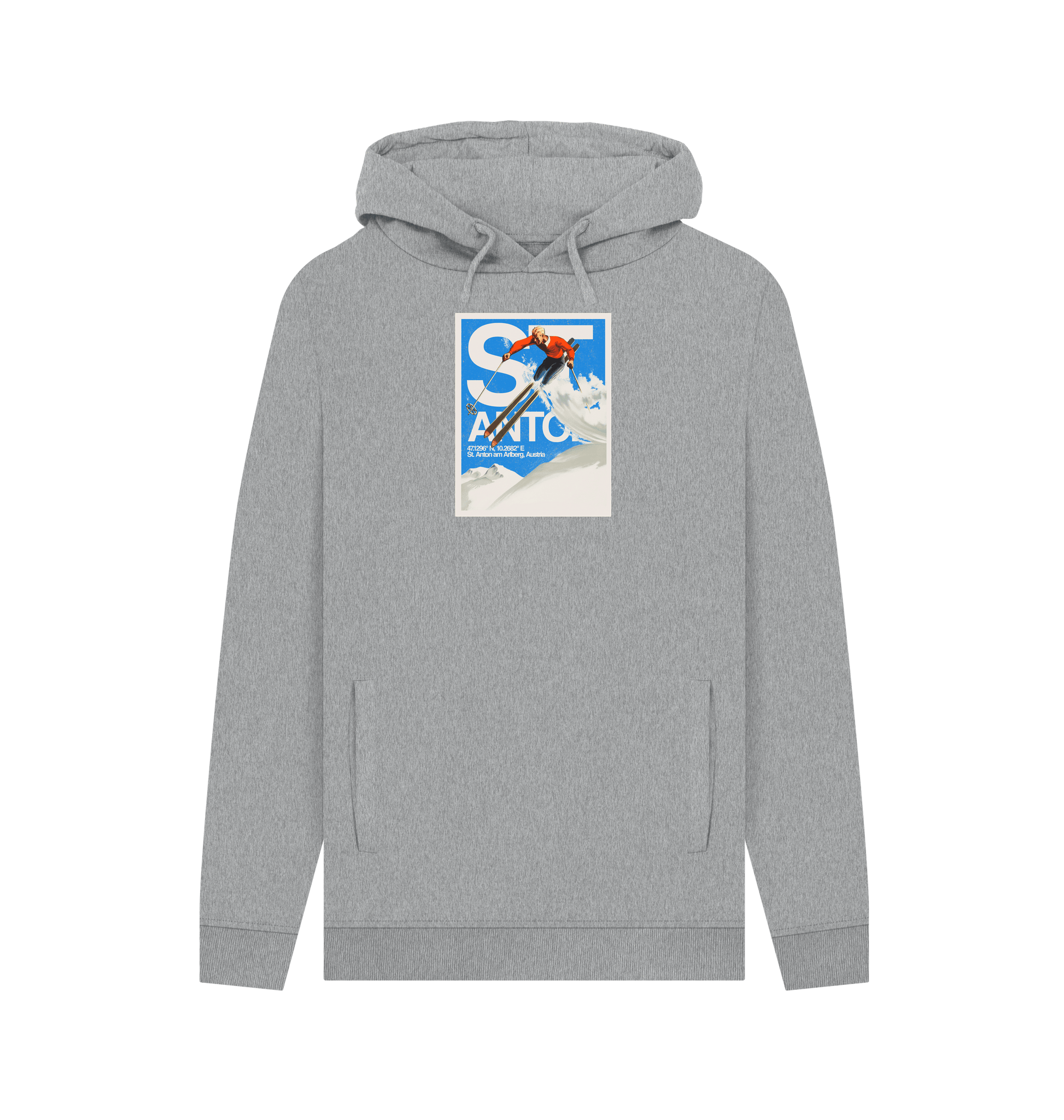 Light Heather Printed Hoody Front