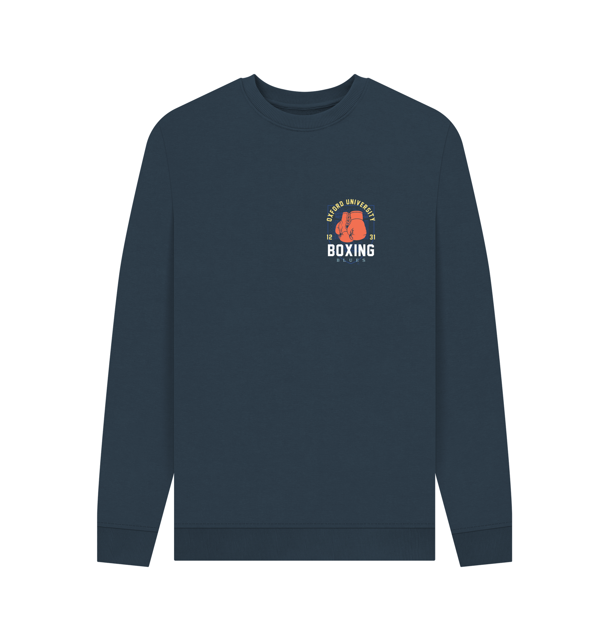 Navy Blue Printed Sweater