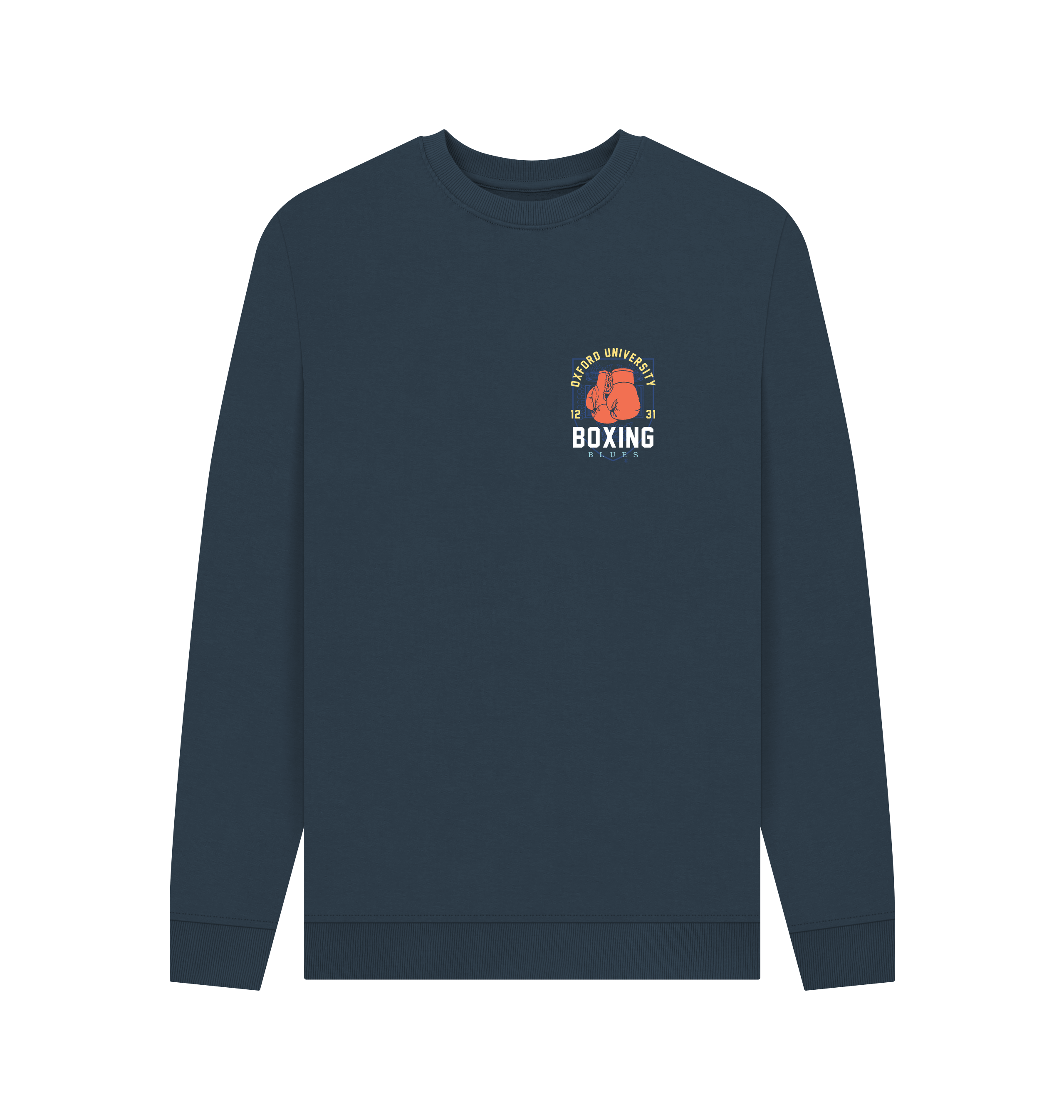 Navy Blue Printed Sweater