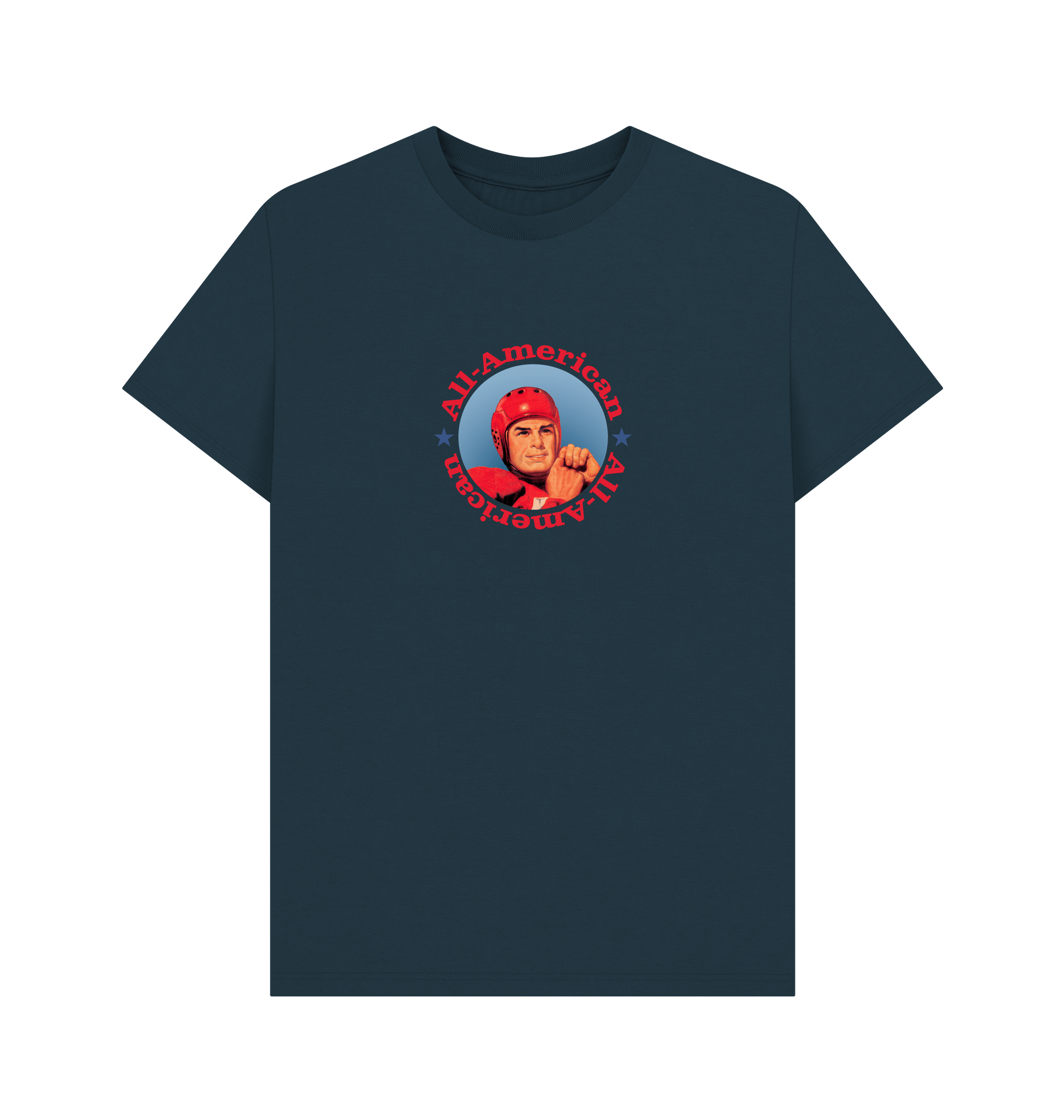 Denim Blue Printed T-shirt Front