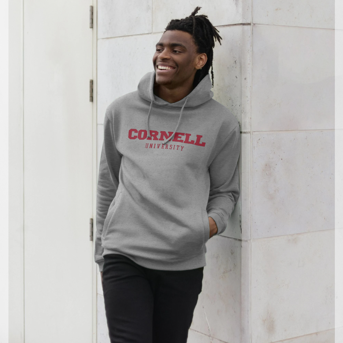 Cornell University Script Grey Hoodie