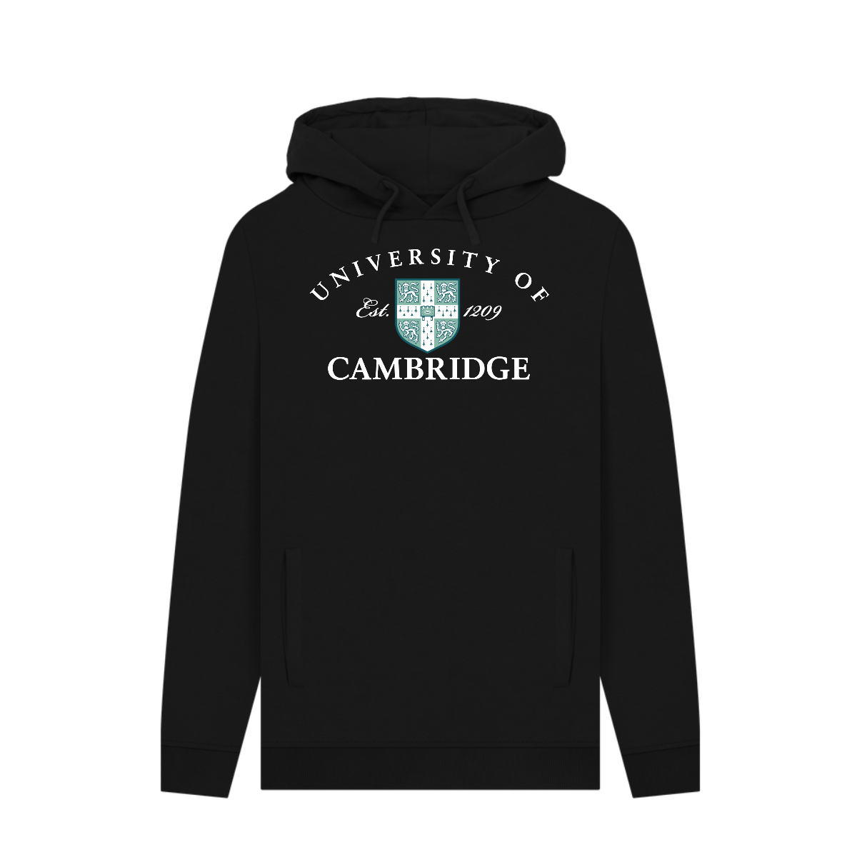 University Of Cambridge Est 1209 Black Hoodie
