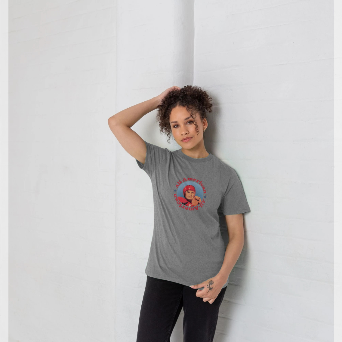 Pierce Archive All American Athletic Grey T-Shirt